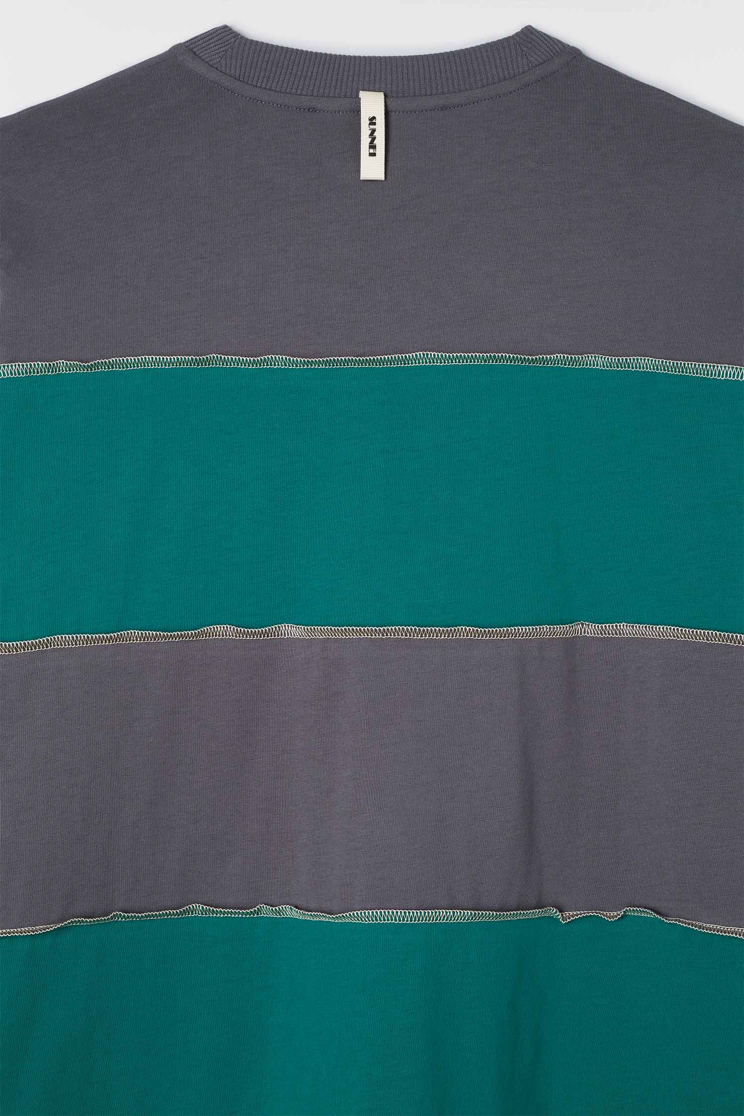BRING 長袖Tシャツ ML Green×Ecru 恐竜ゼブラ長袖Tシャツ(80cm エメラルド グリーン): キッズ