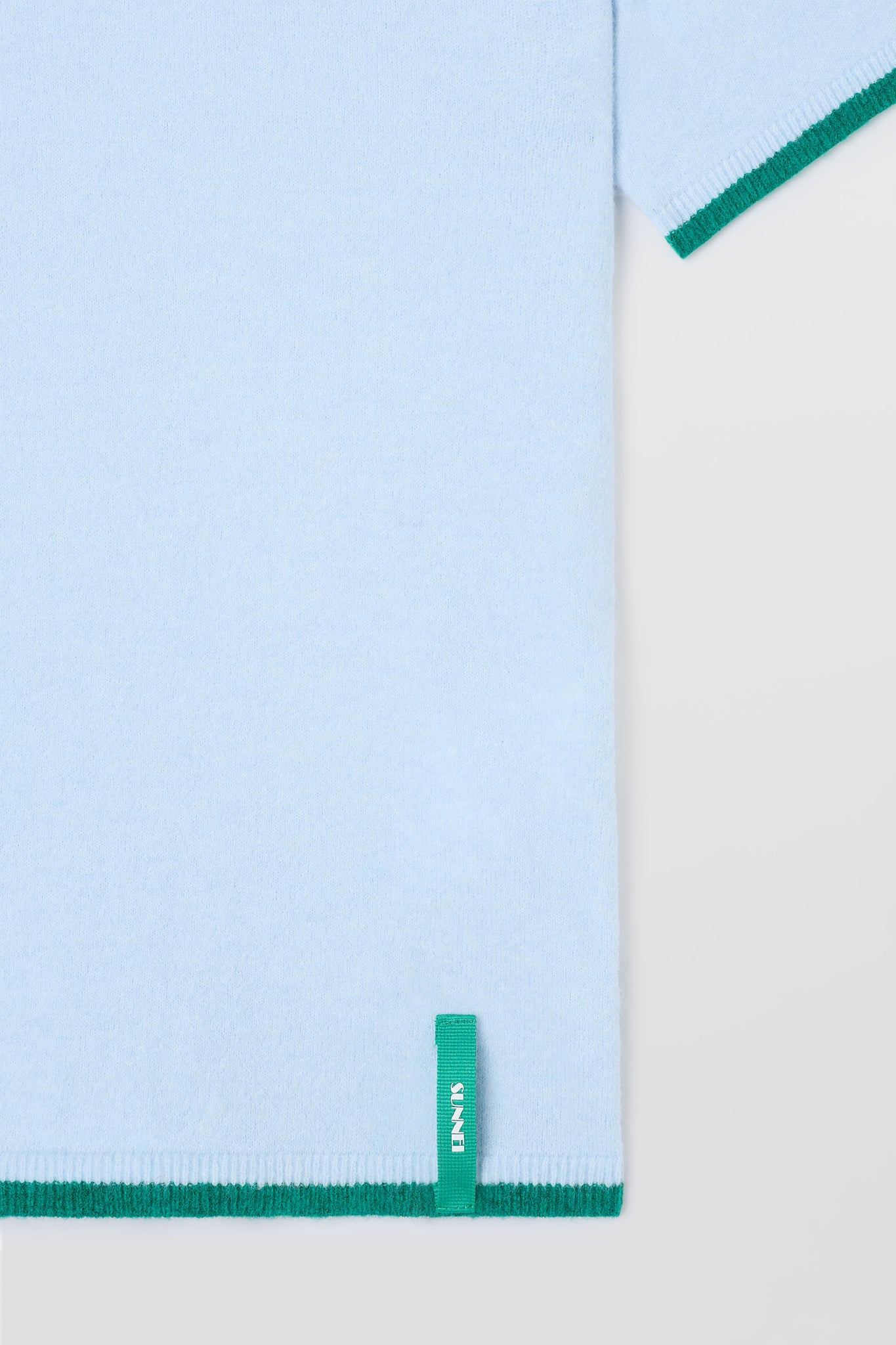 SHORTSLEEVE KNIT TOP / alice blue