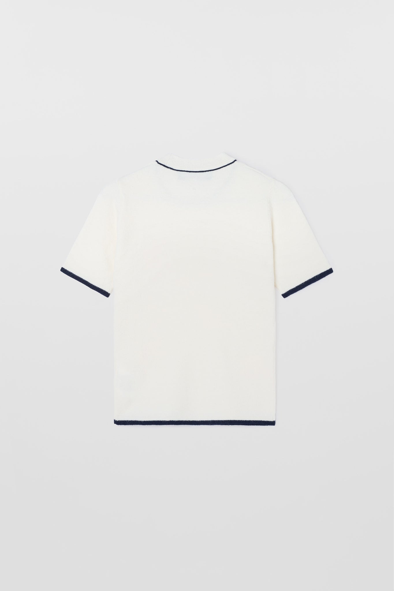 SHORTSLEEVE KNIT TOP / off white