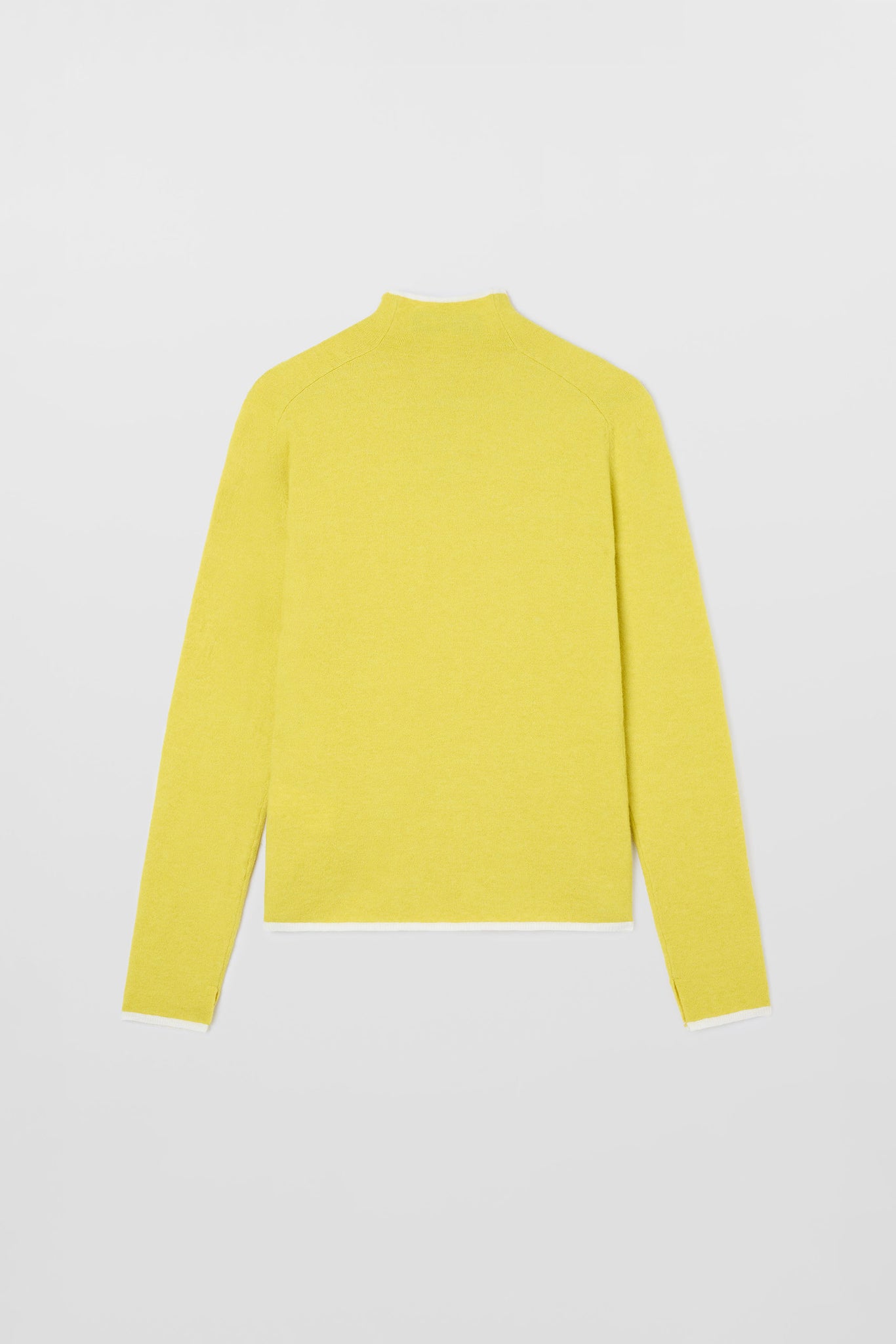 FITTED LONGSLEEVE W ZIP / chartreuse