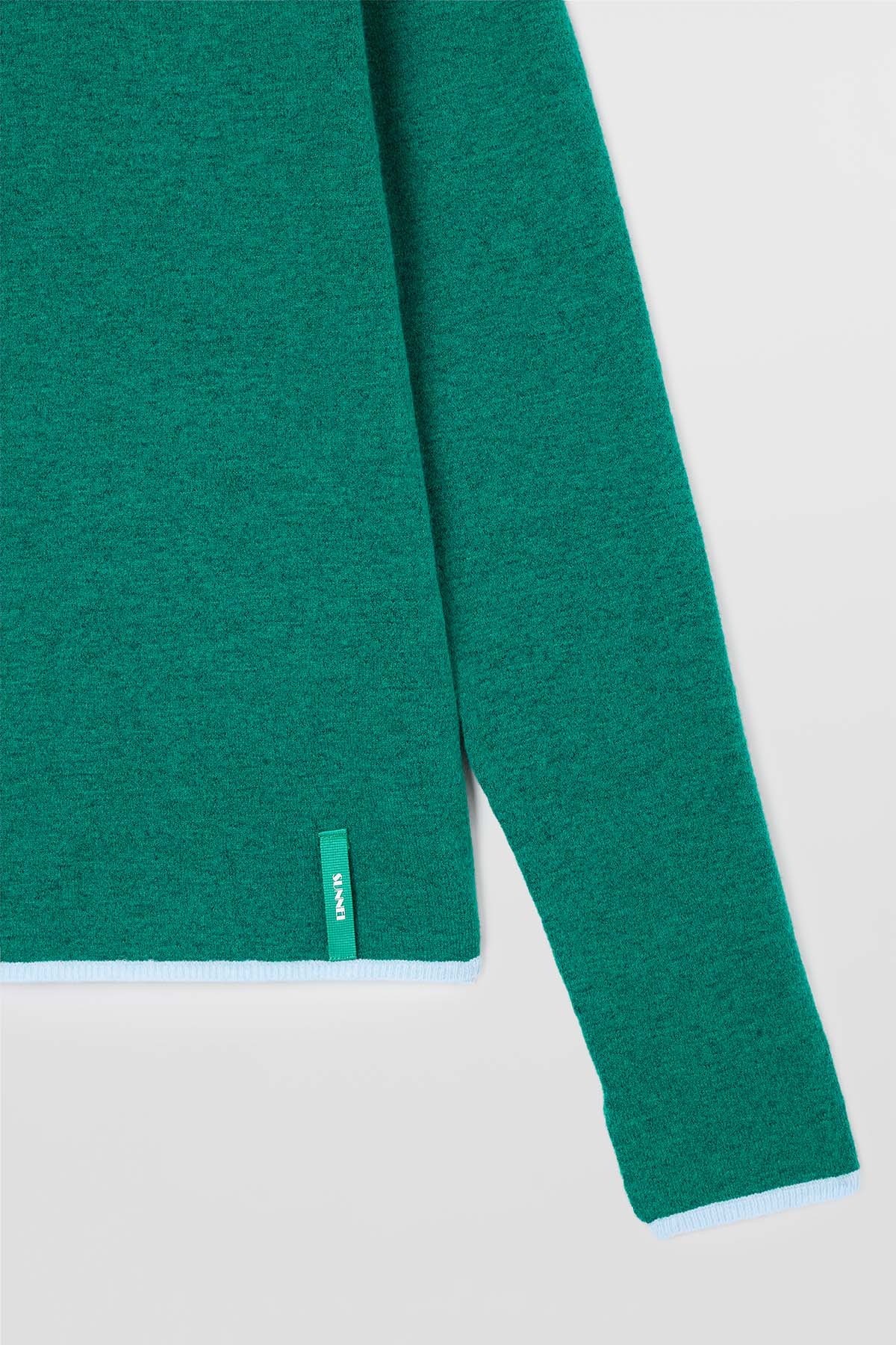 FITTED LONGSLEEVE W ZIP / green