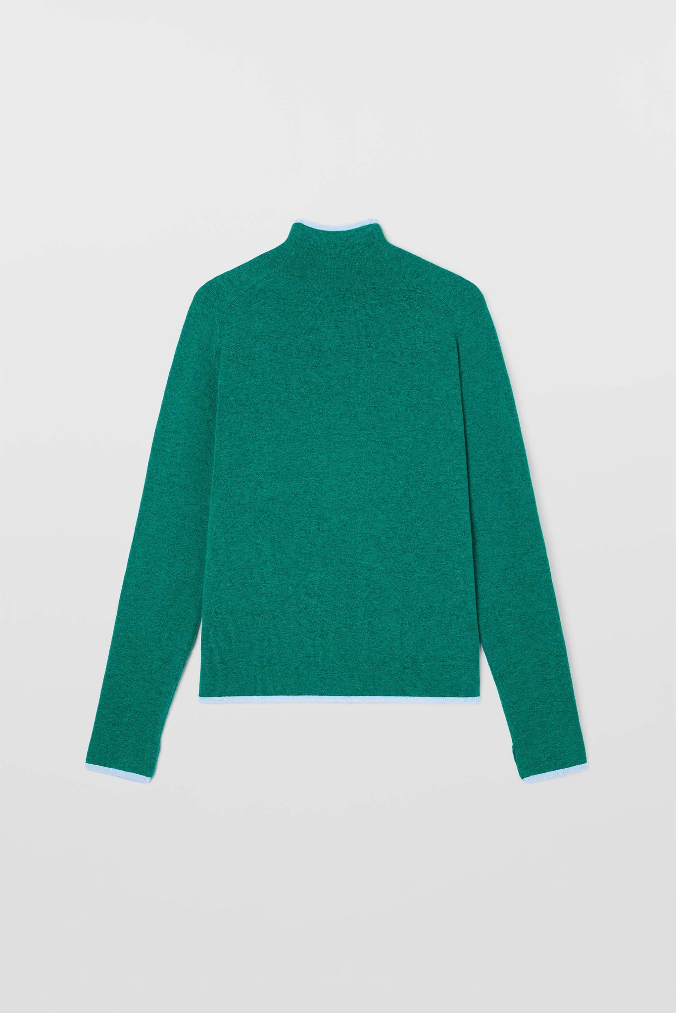 FITTED LONGSLEEVE W ZIP / green