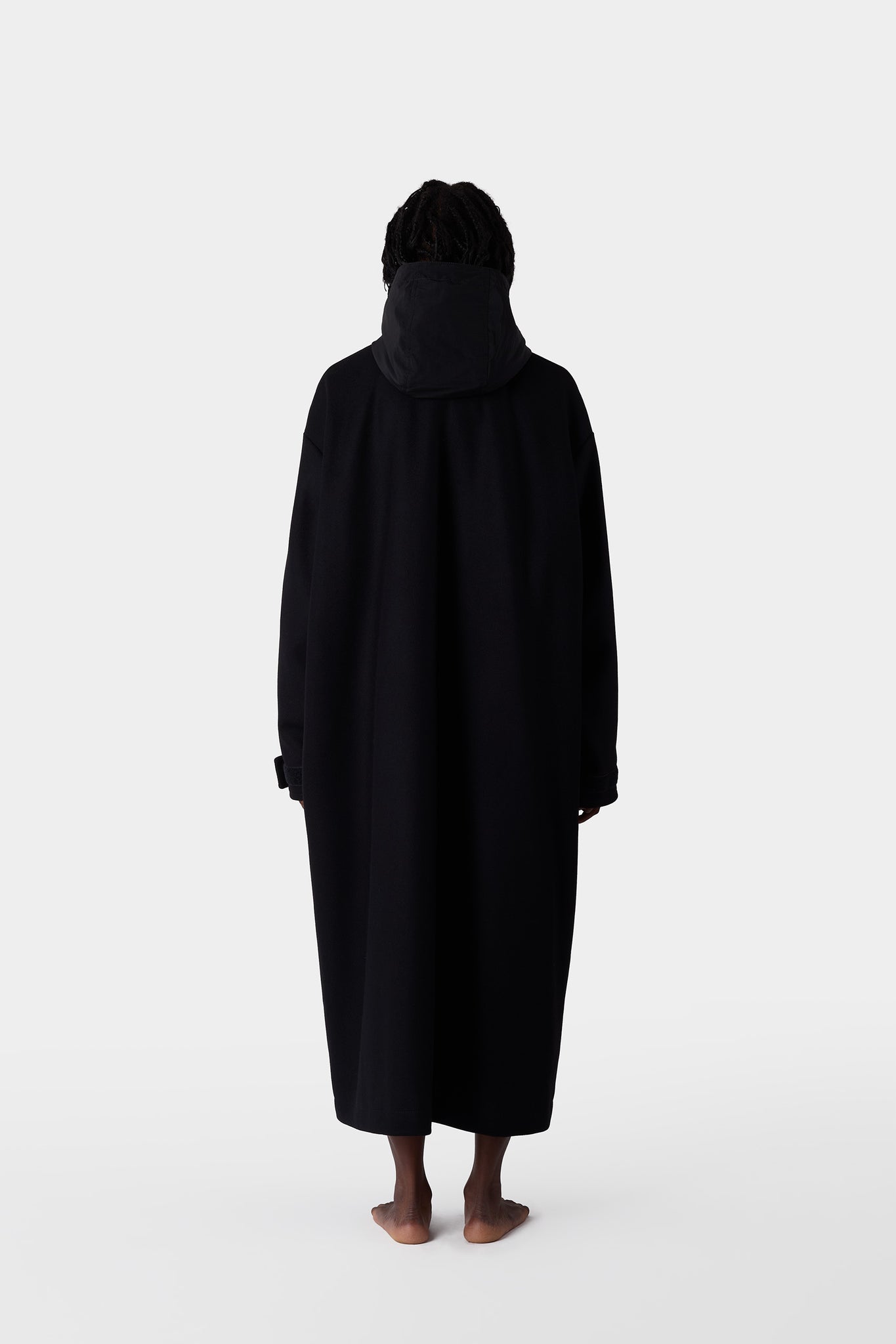 LONG CAR COAT / black