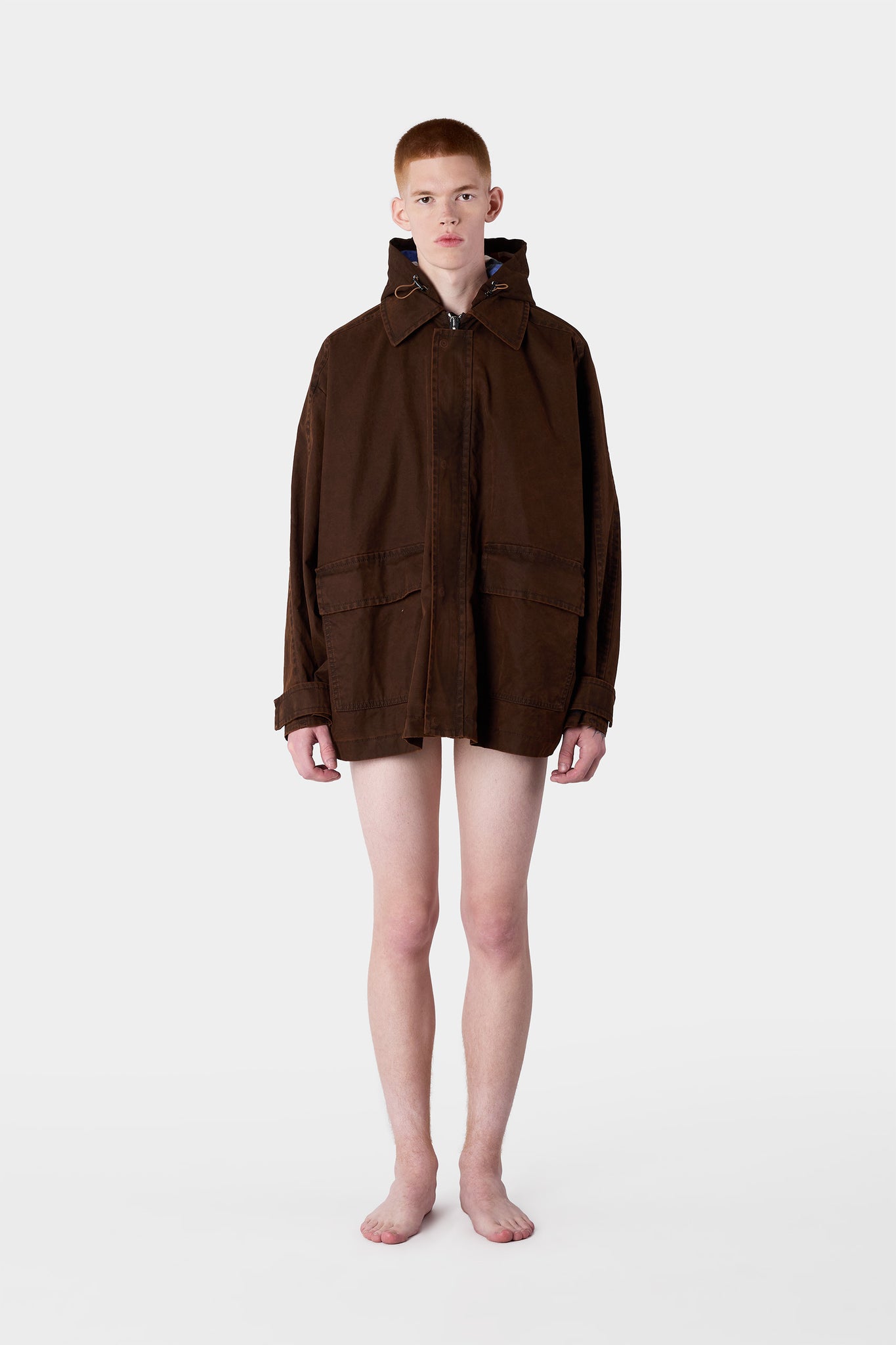 CAR COAT / brown