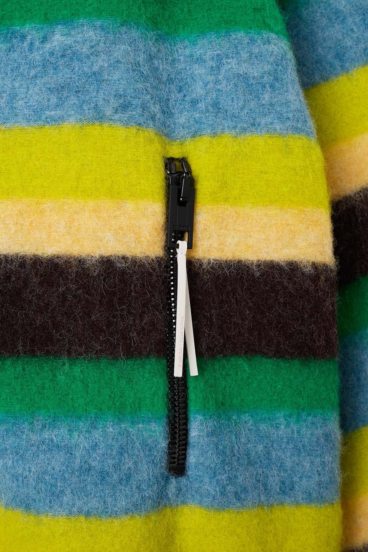 SHERPA HOODIE / multicolor stripes