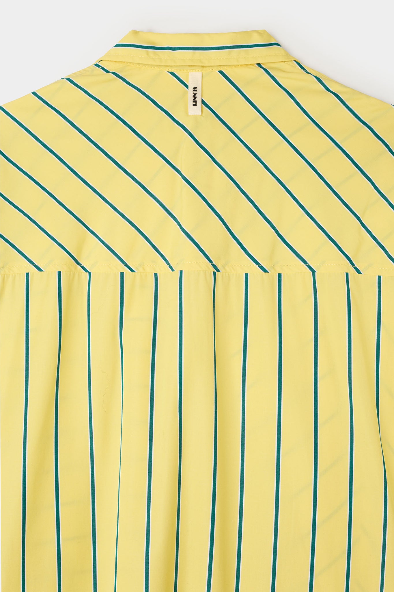 MEGA OVER SHIRT W/ CUTS / yellow stripes