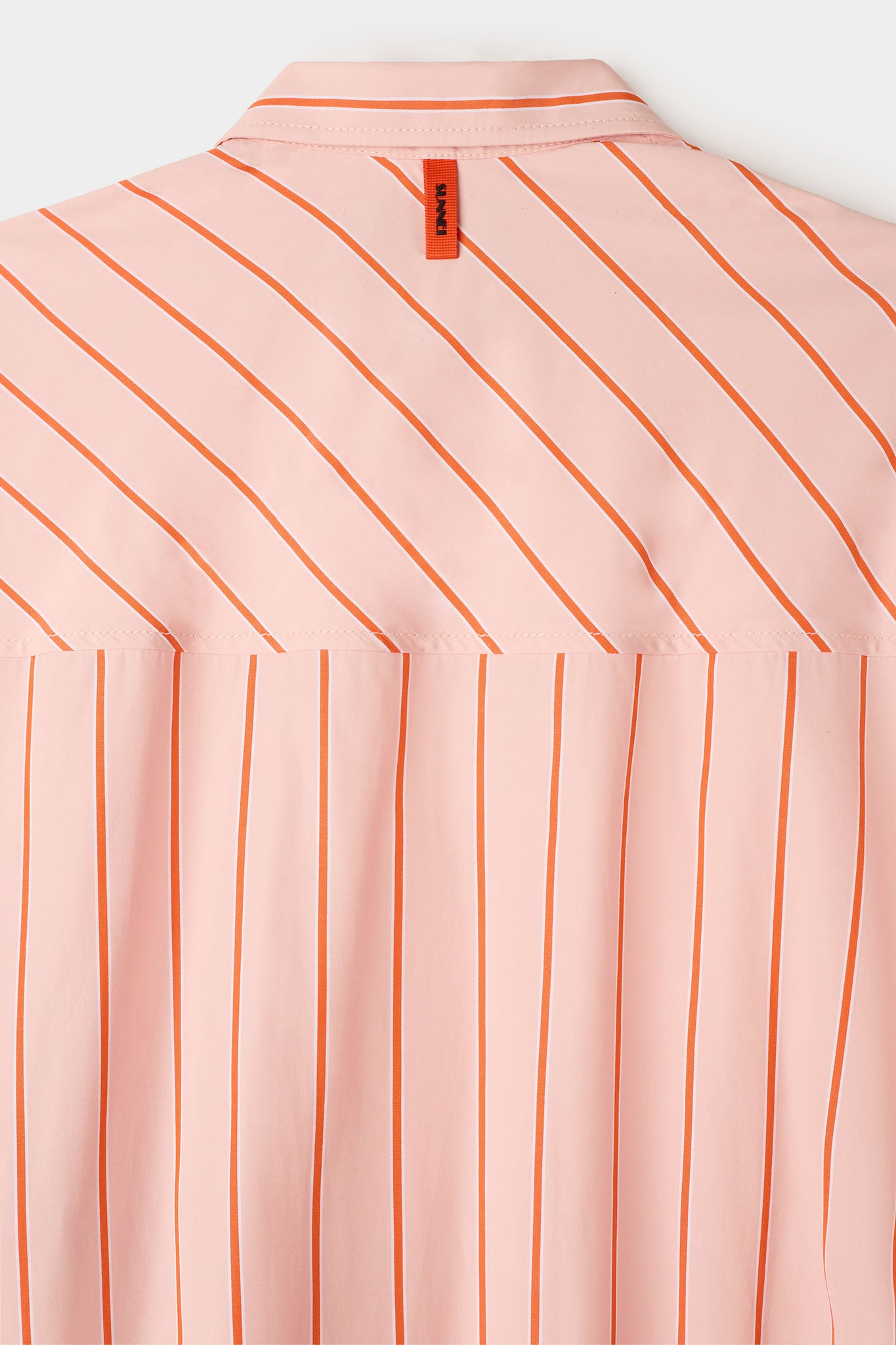 MEGA OVER SHIRT W/ CUTS / pink stripes