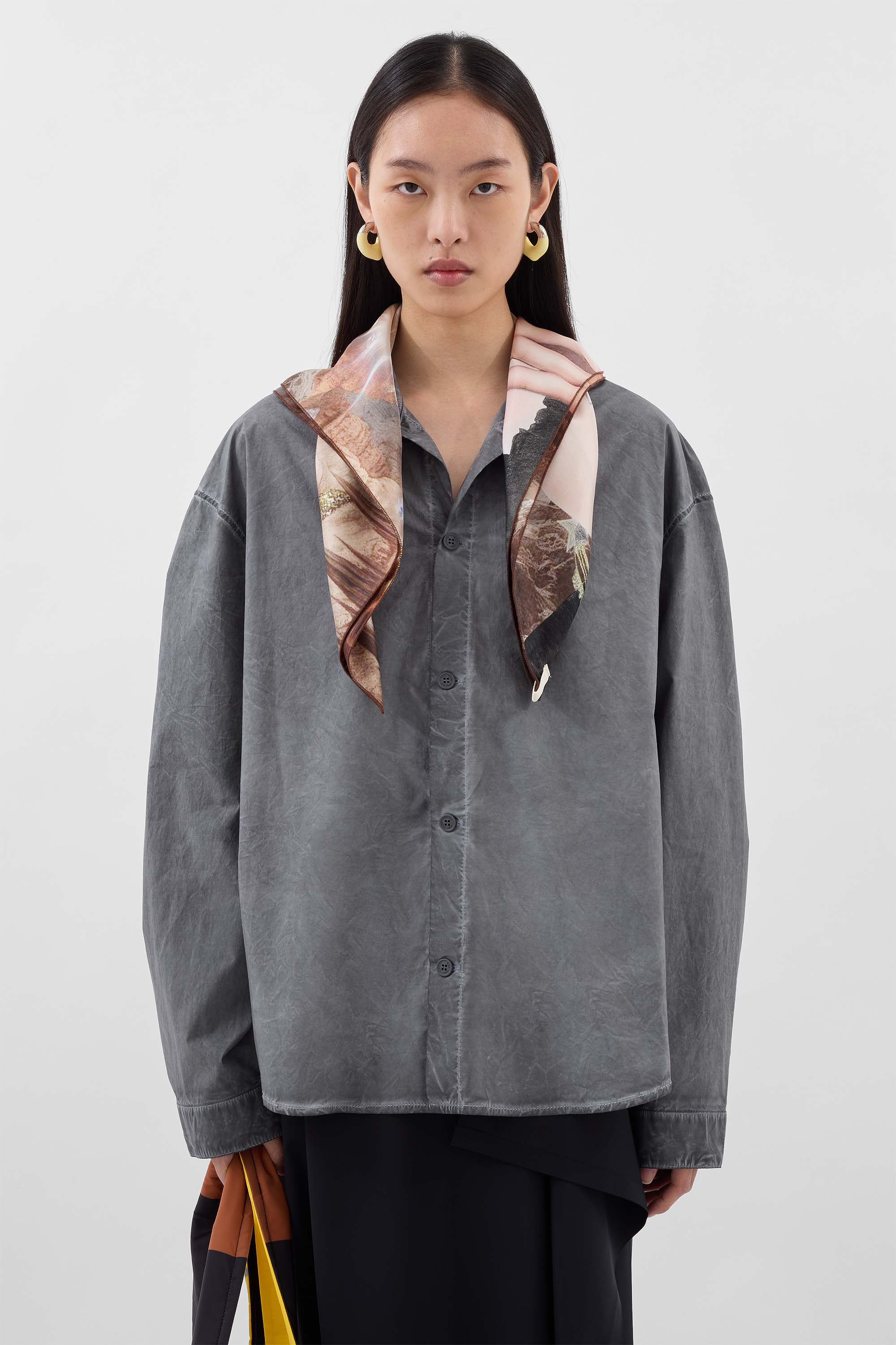 gris 2022aw 新品　trench over shirt  XL OVER SHIRT / anthracite – SUNNEI