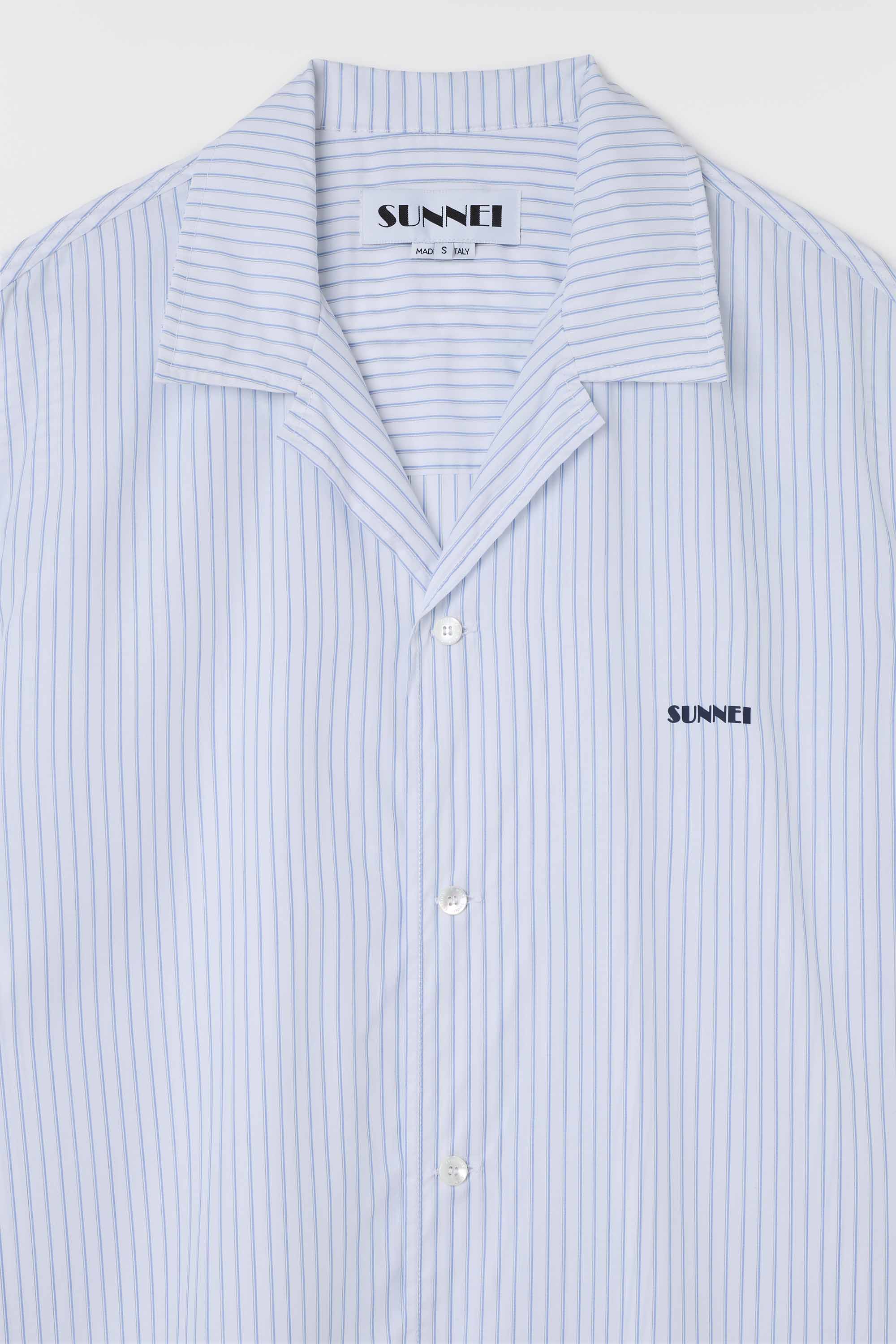 【SUNNEI】Classic Small Logo Stripe Short Sleeve T-Shirt STRIPED SHORTSLEEVE SHIRT / azure & off white – SUNNEI