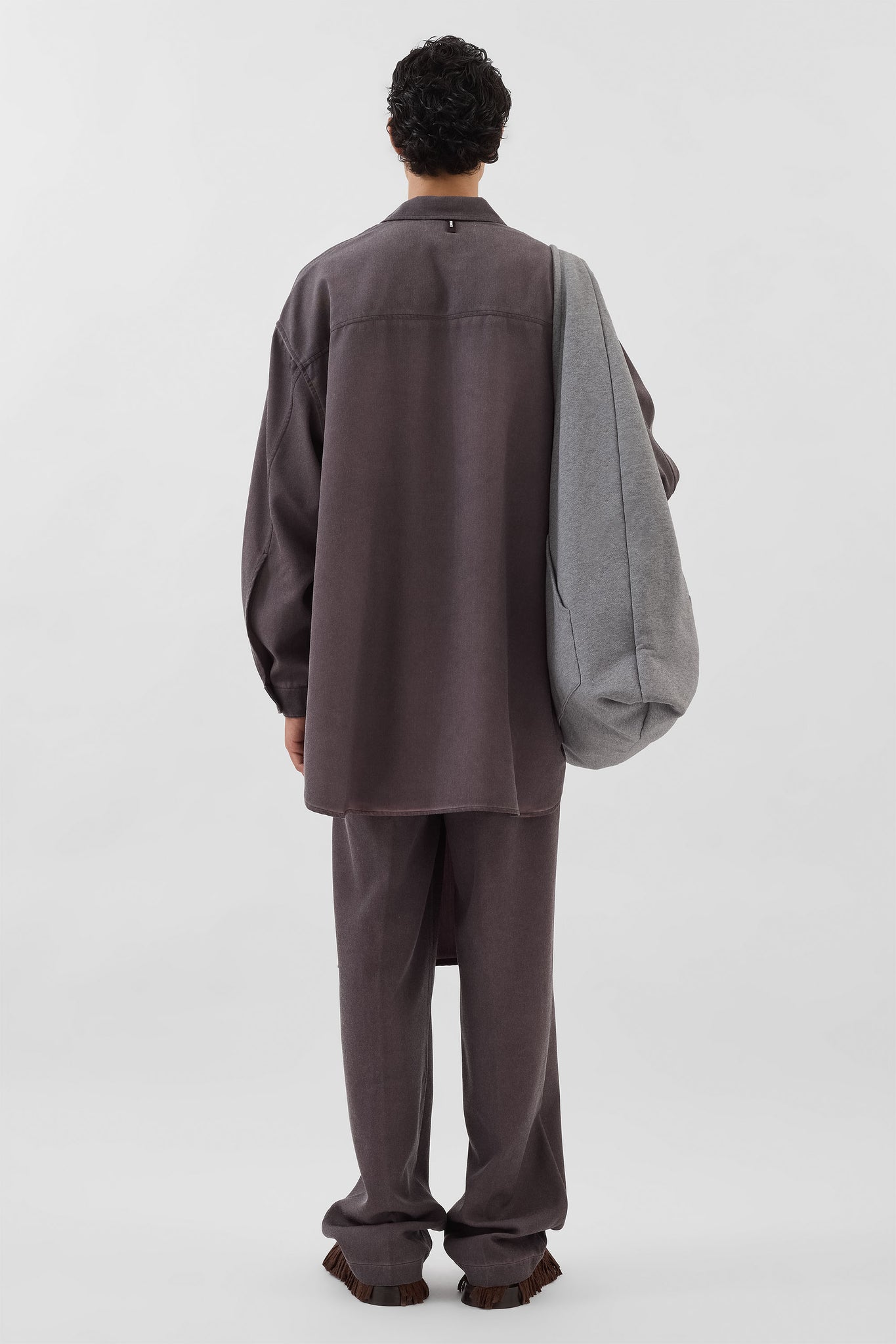 LONG PANTA SKIRT / plum