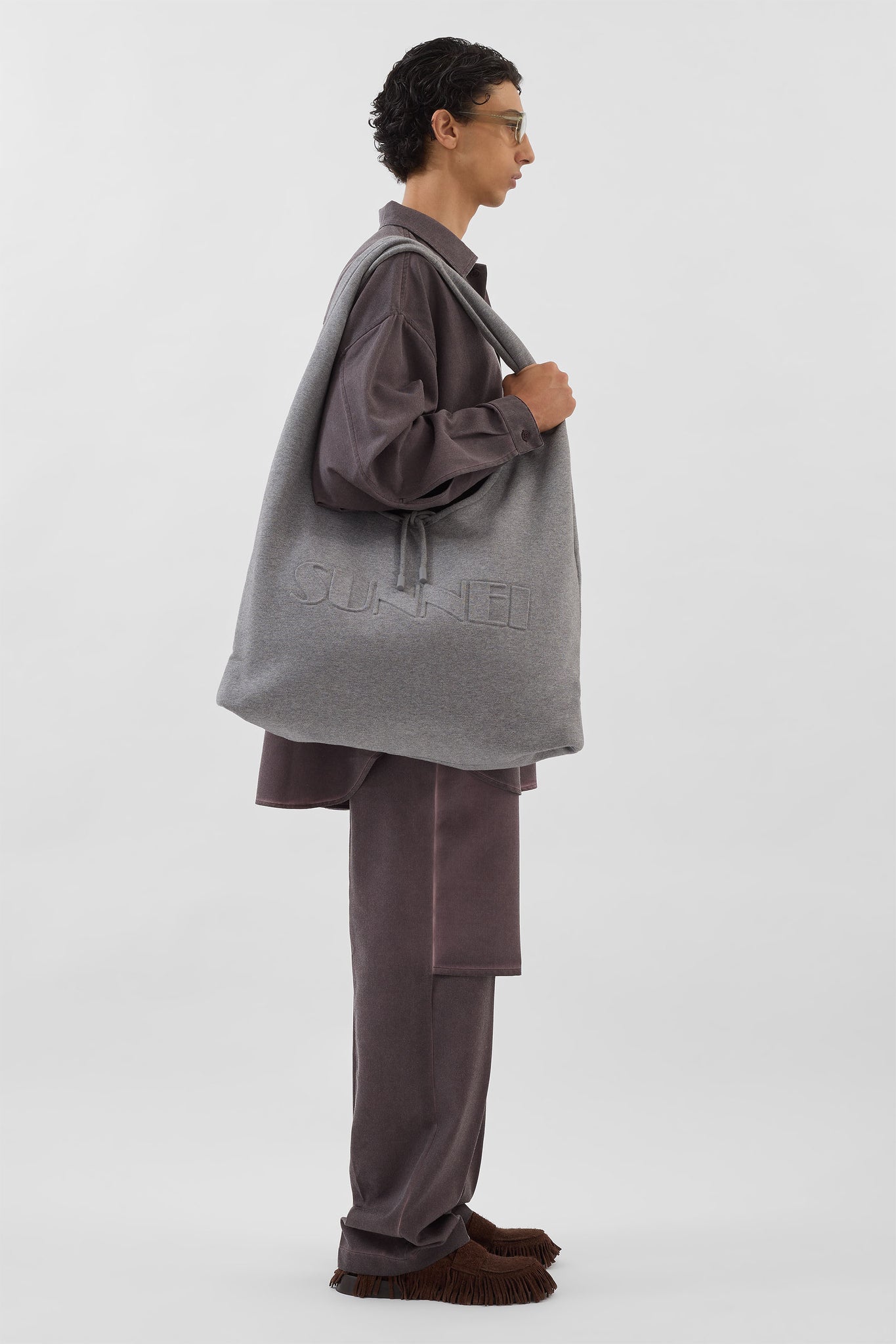 LONG PANTA SKIRT / plum