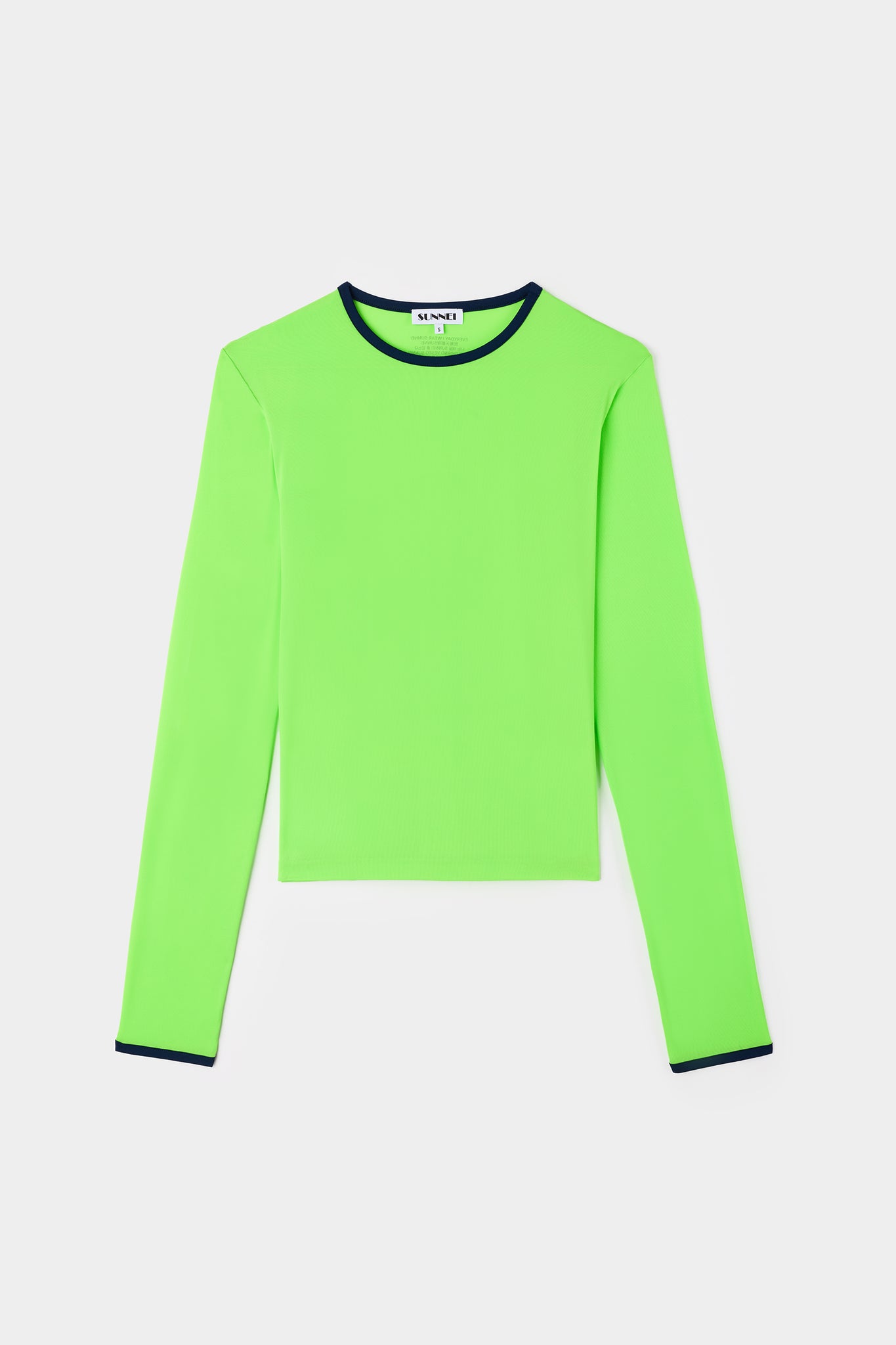 Neon yellow long sleeve crop top deals