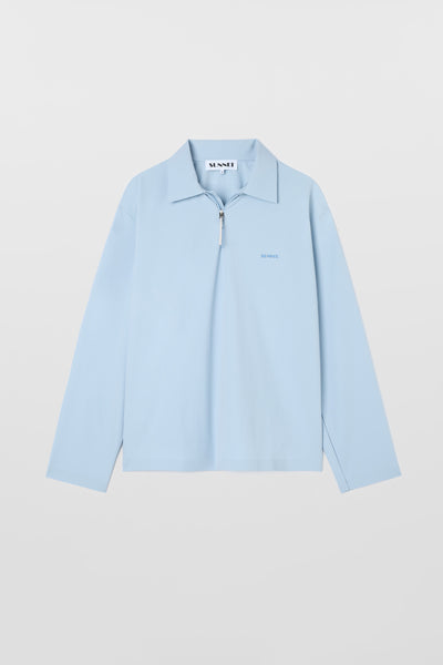 LONGSLEEVE POLO W ZIP / azure – SUNNEI
