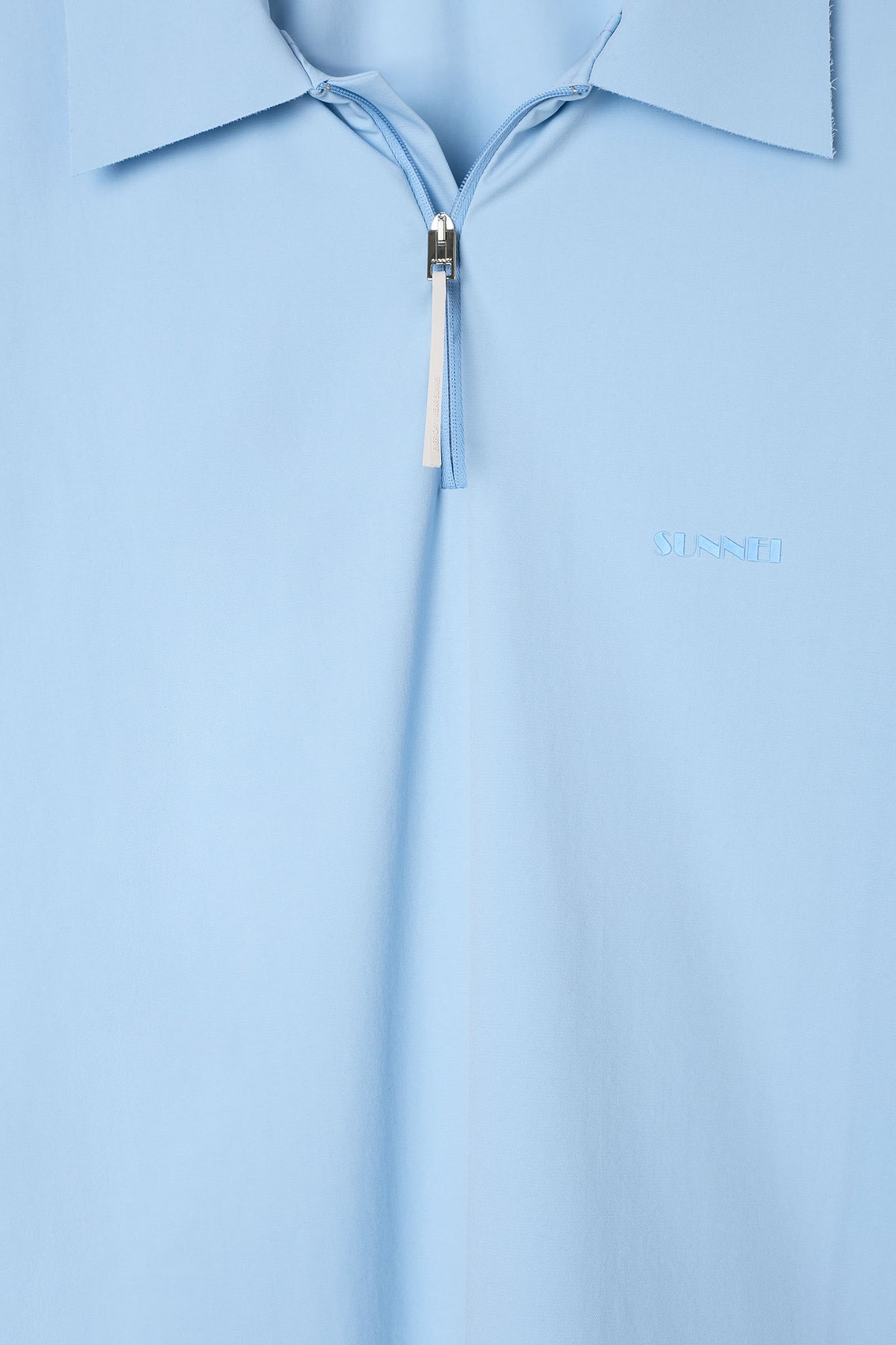 LONGSLEEVE POLO W ZIP / azure