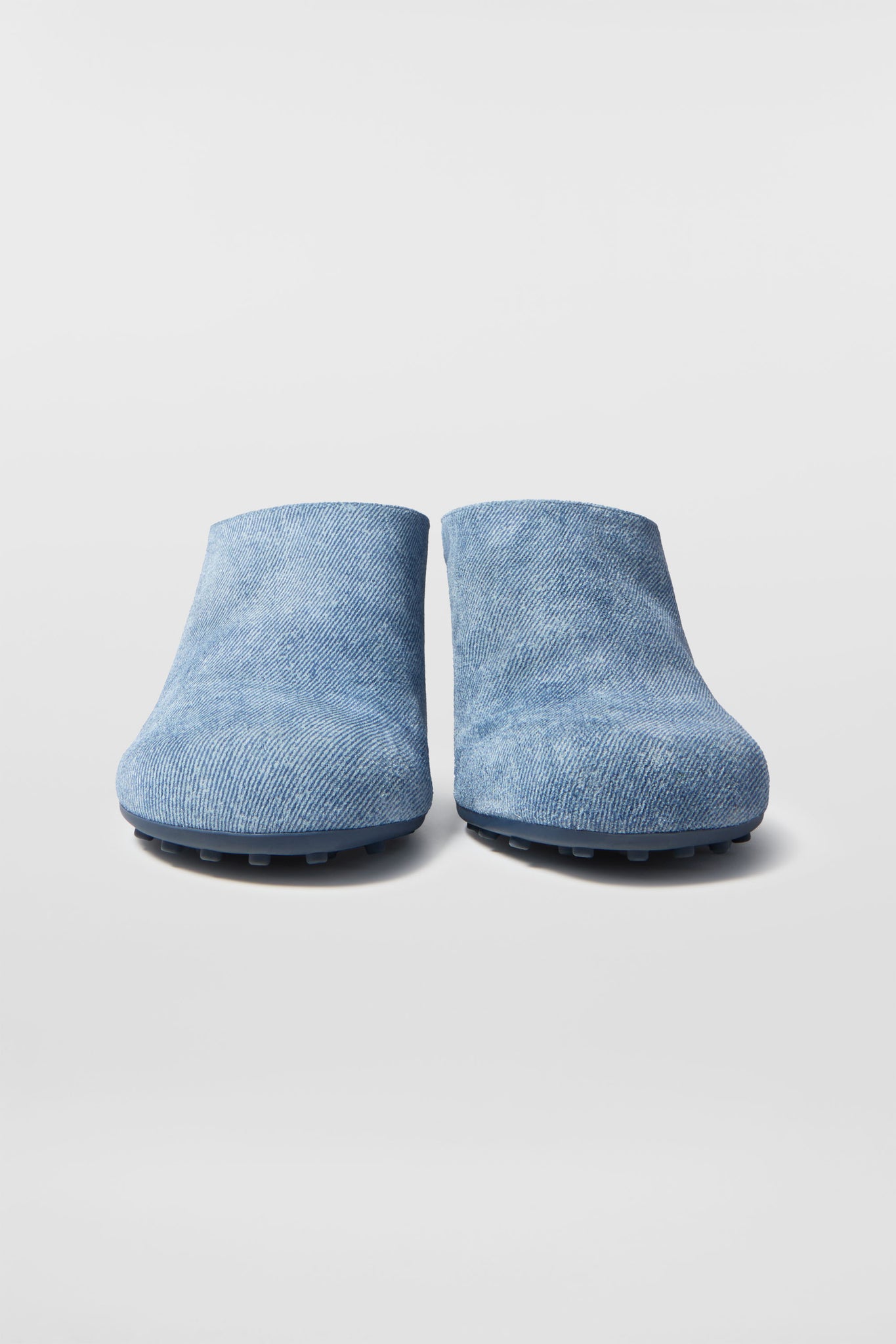 1000CHIODI MULE HEELS / suede denim