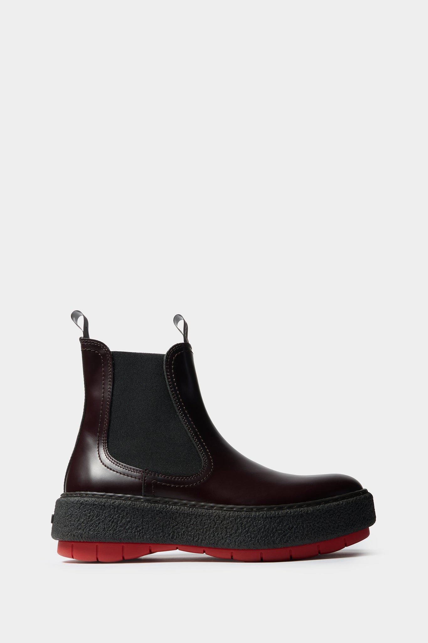 CEMENTO CHELSEA BOOTS / brown & red