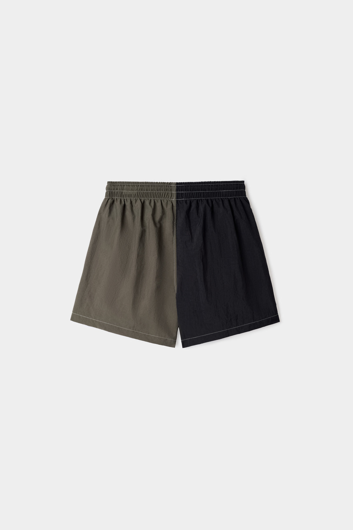 SWIM SHORTS / black & military grey