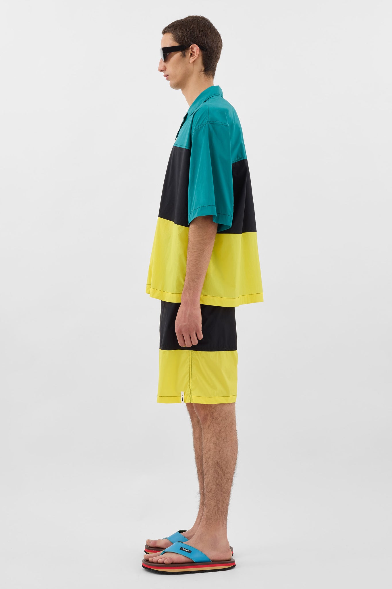 INTARSIA BEACHWEAR SHIRT / multicolor