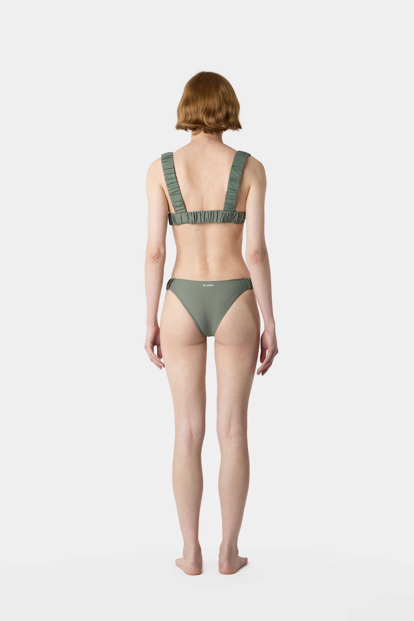 RUCHED BIKINI / sage green