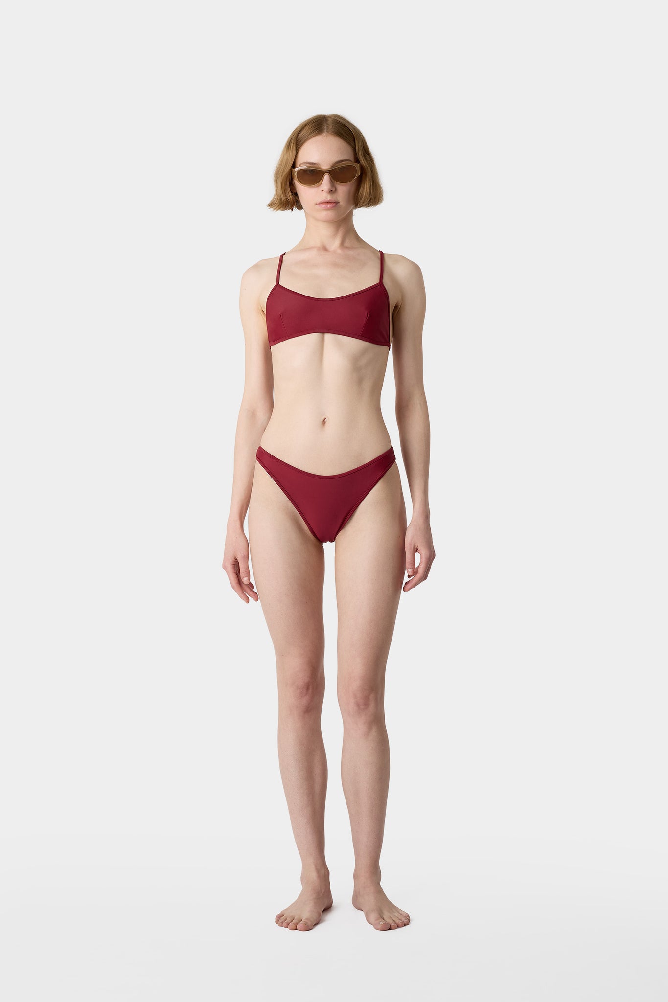 REVERSIBLE BIKINI / brick red