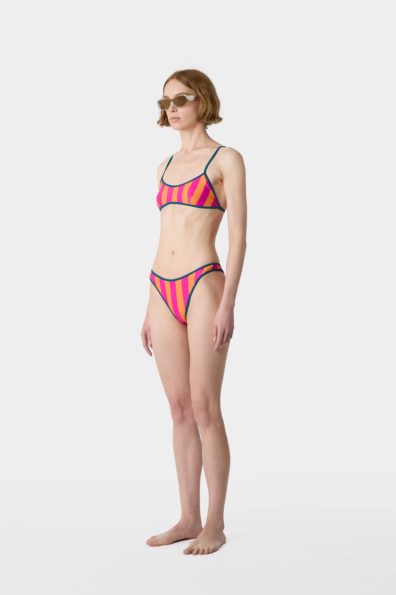 REVERSIBLE BIKINI / petrol green