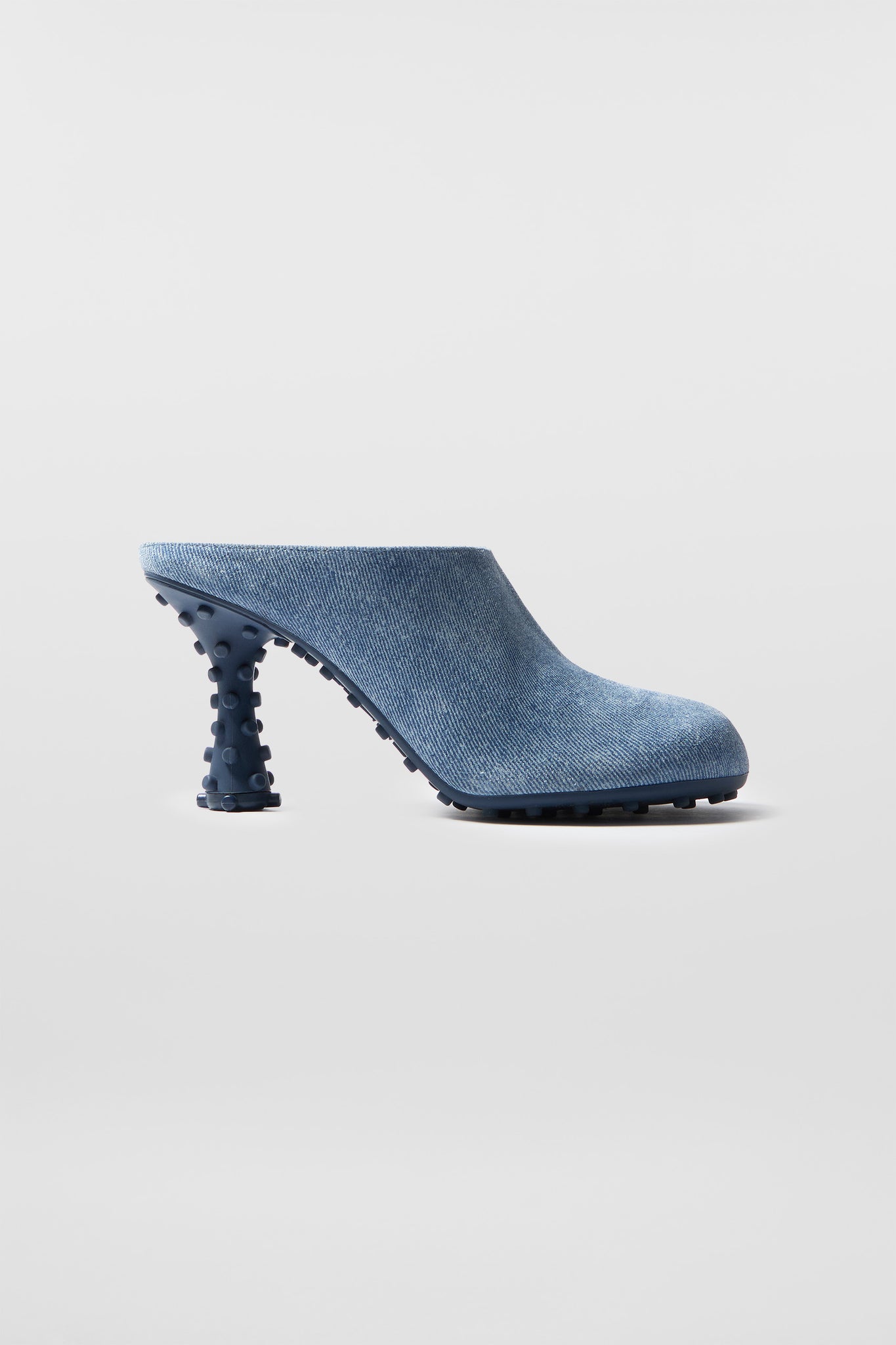 1000CHIODI MULE HEELS / suede denim