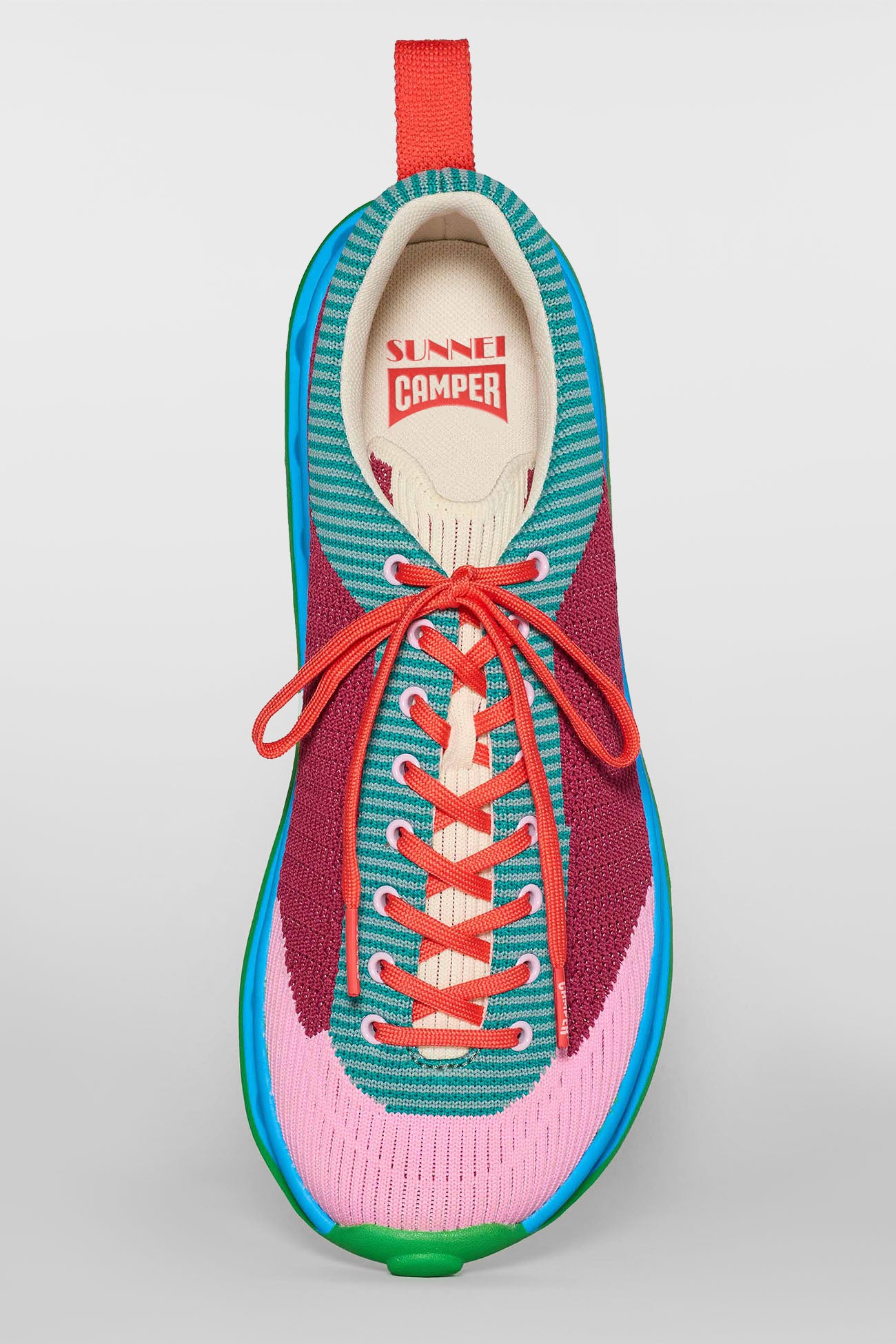 ★Camper X Sunnei★(W)Pelotissima Sneakers★Pink Burgundy Multicolor Sneakers for Women - Spring/Summer collection