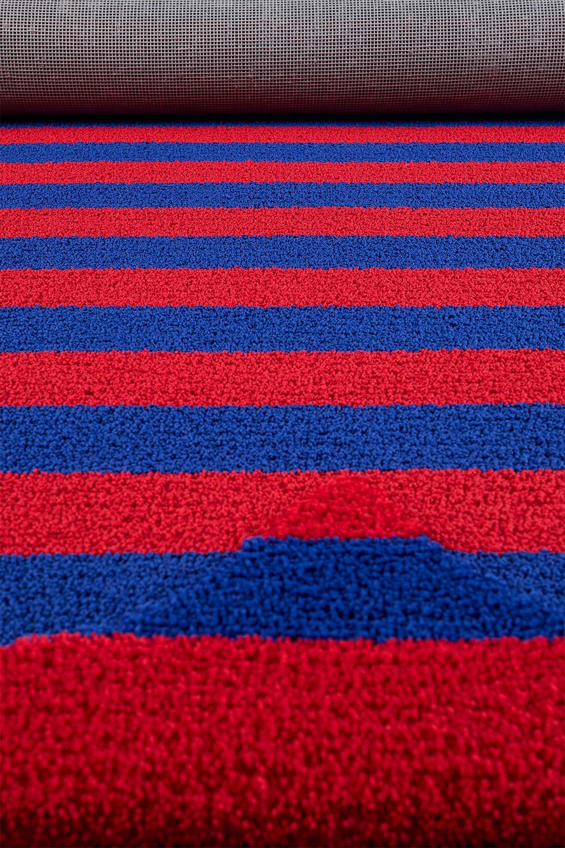 TARTAGONNA RUG / red & blue stripes