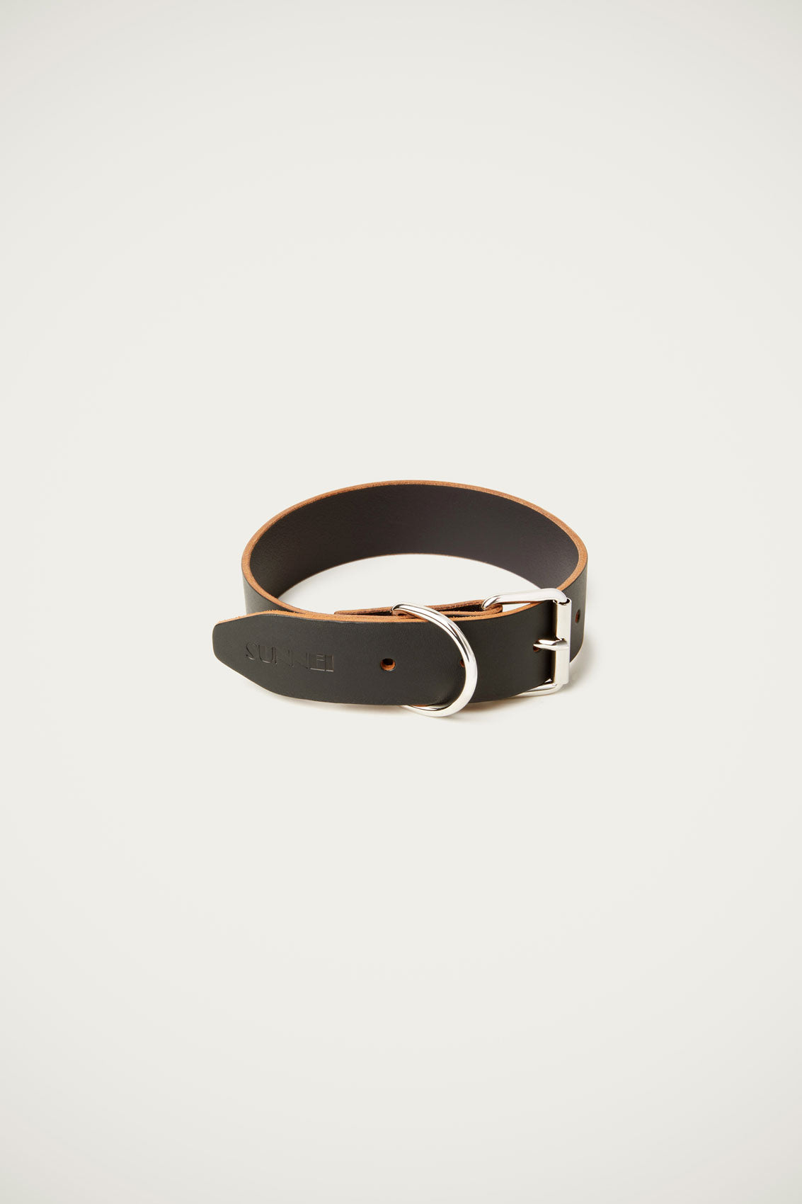 NAVY LEATHER COLLAR