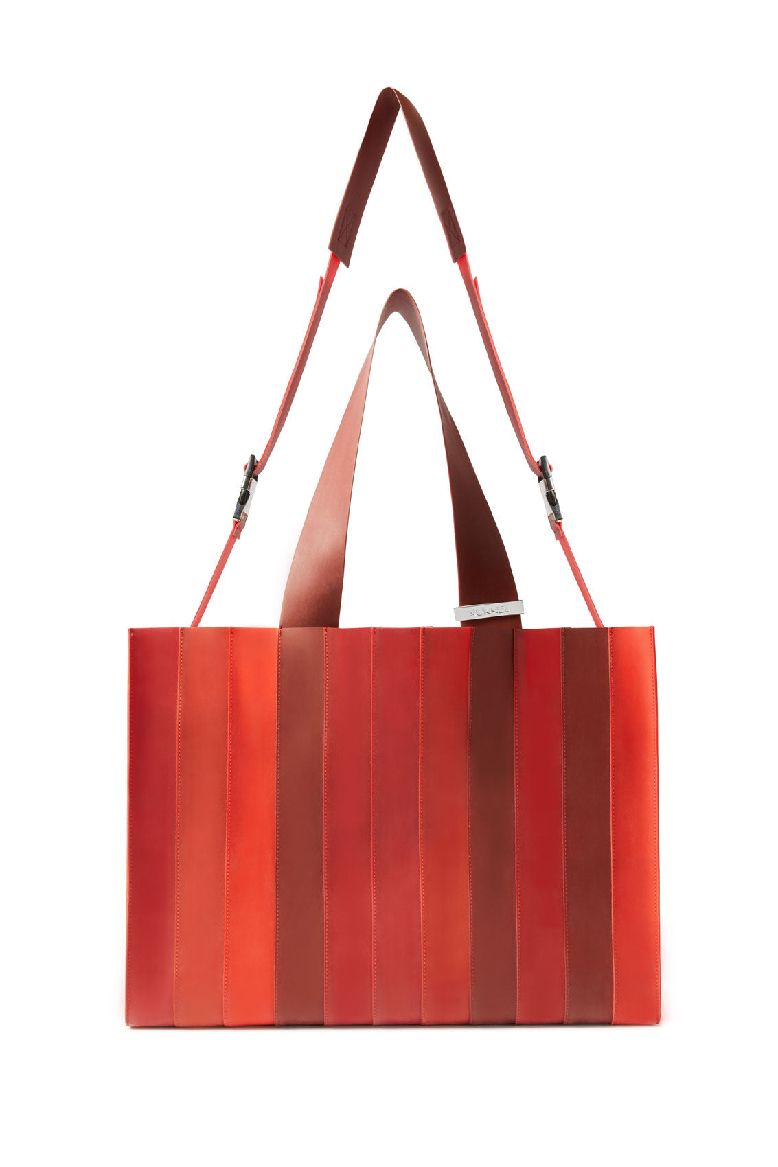GRADIENT RED PUDDING PARALLELEPIPEDO BAG