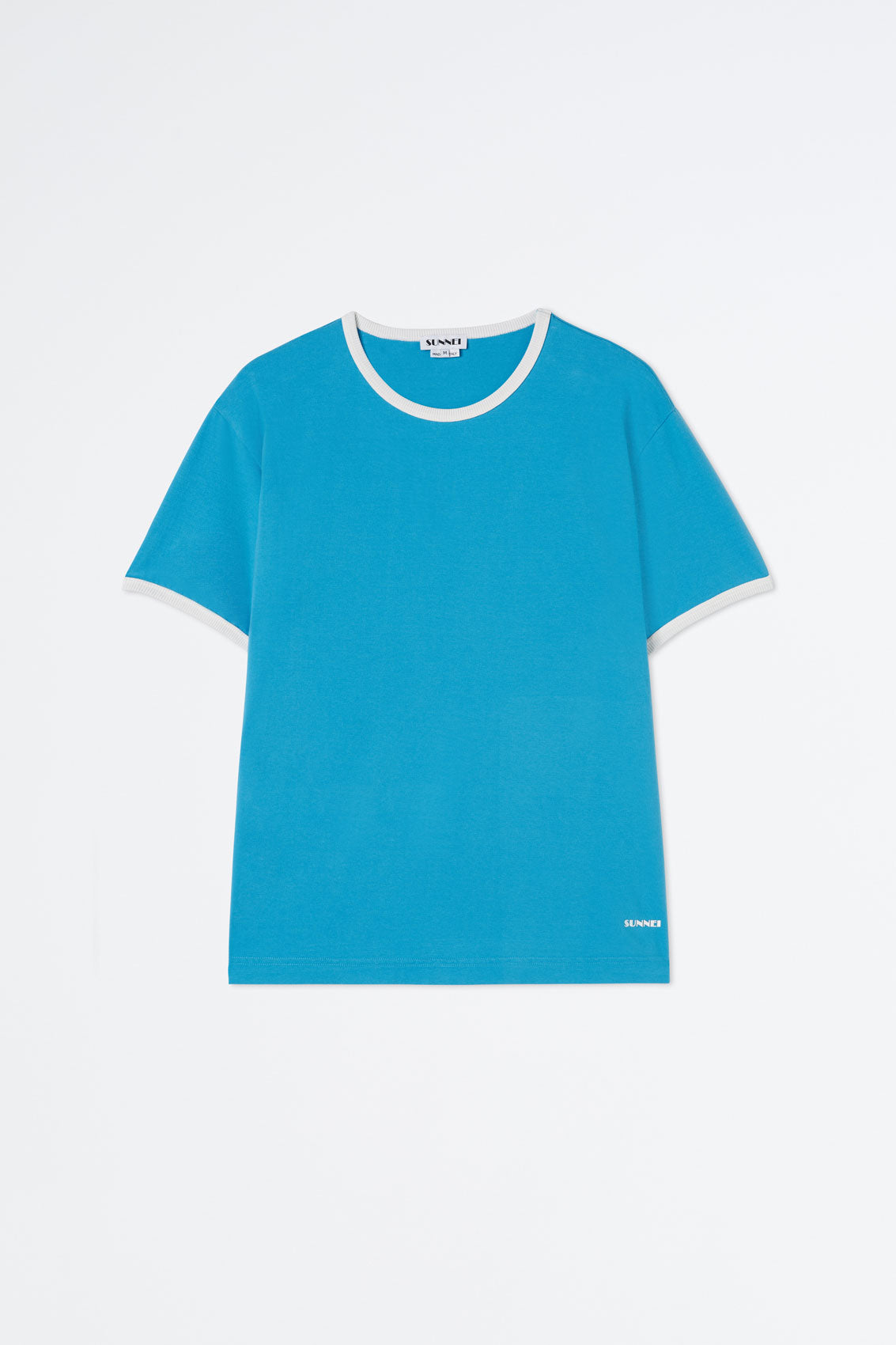 LIGHT BLUE T-SHIRT WITH WHITE PROFILES