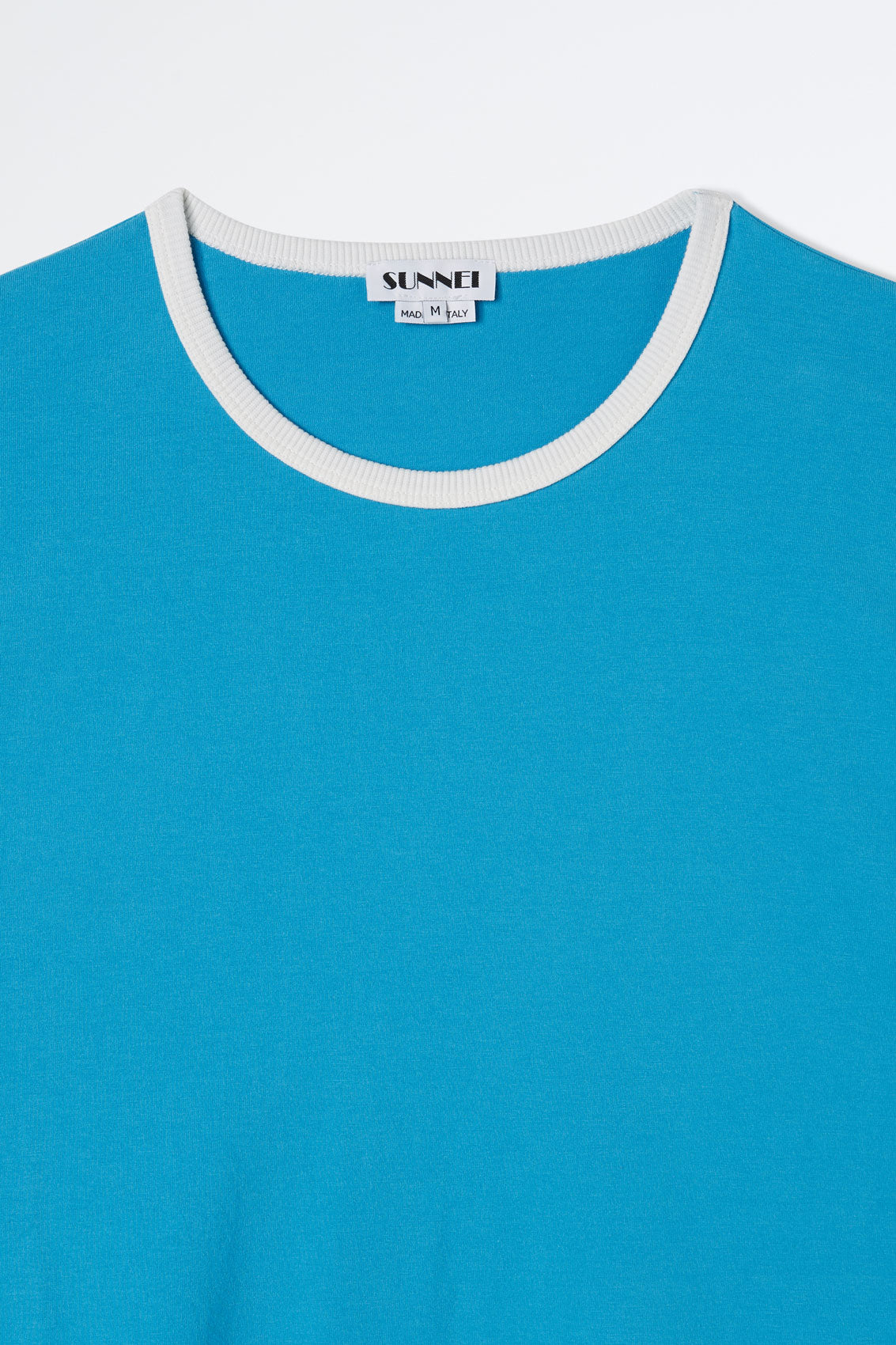 LIGHT BLUE T-SHIRT WITH WHITE PROFILES