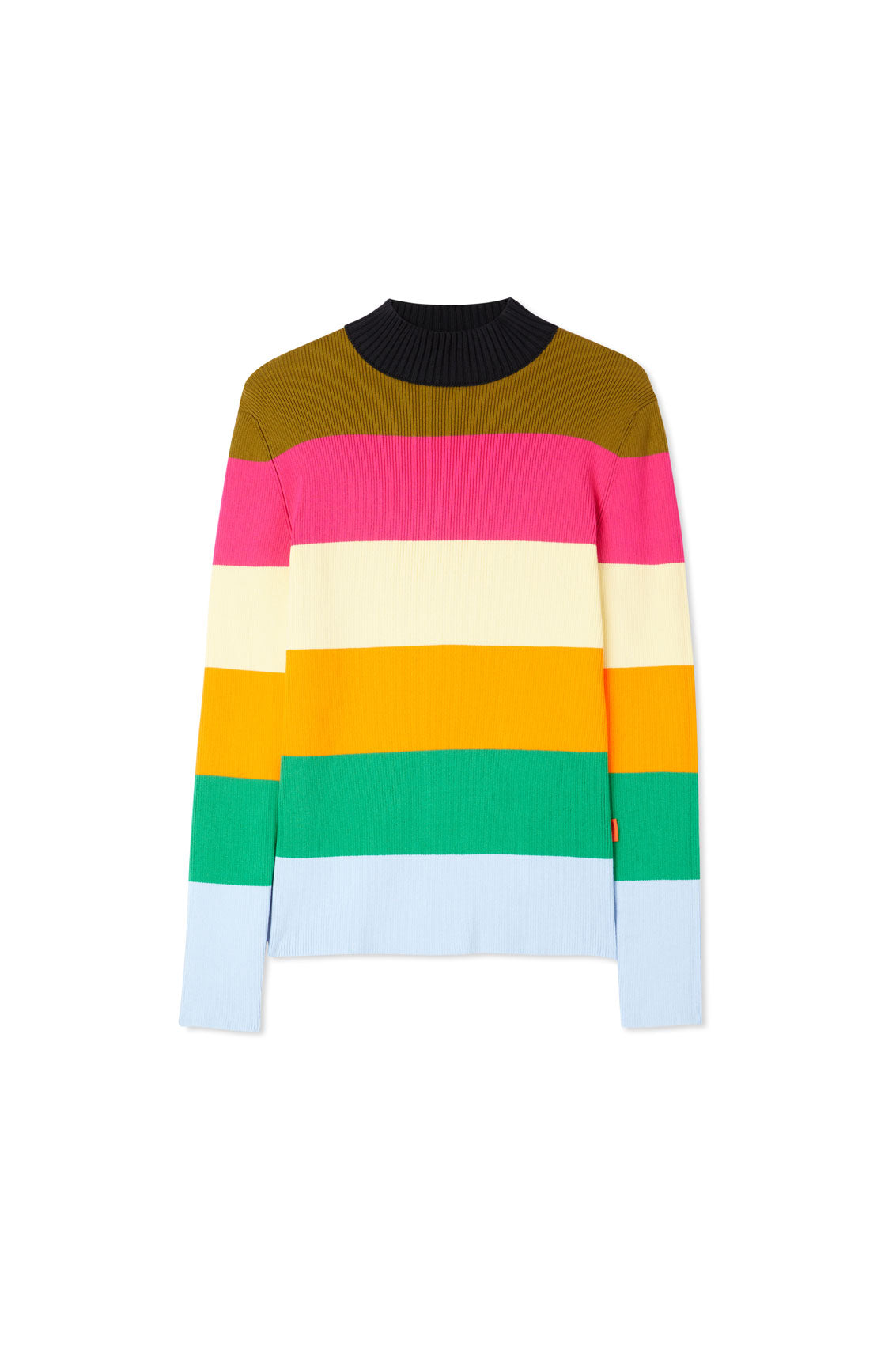LONGSLEEVE KNIT T-SHIRT / multicolor stripes