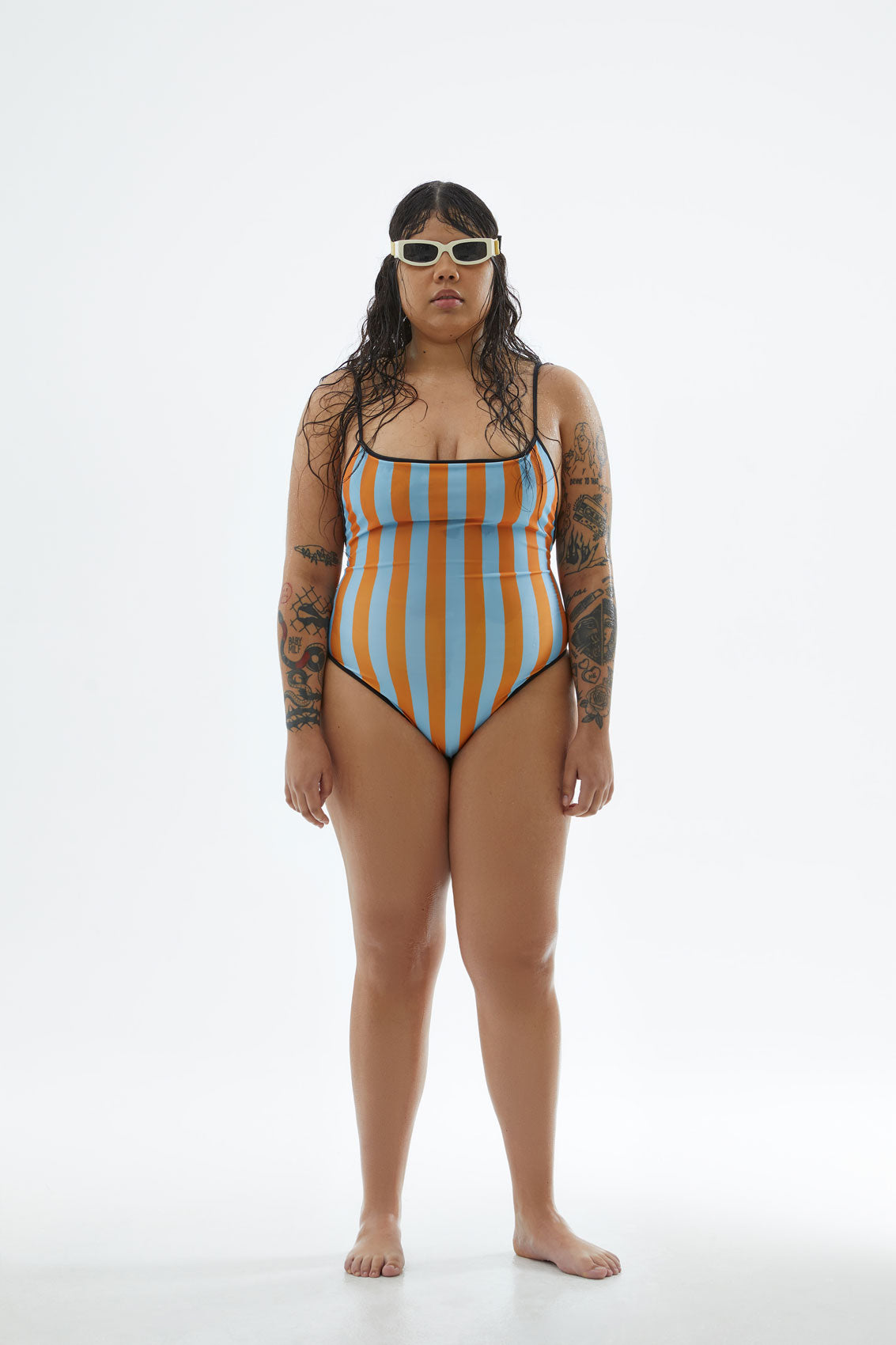BLACK REVERSIBLE ONE-PIECE SUIT