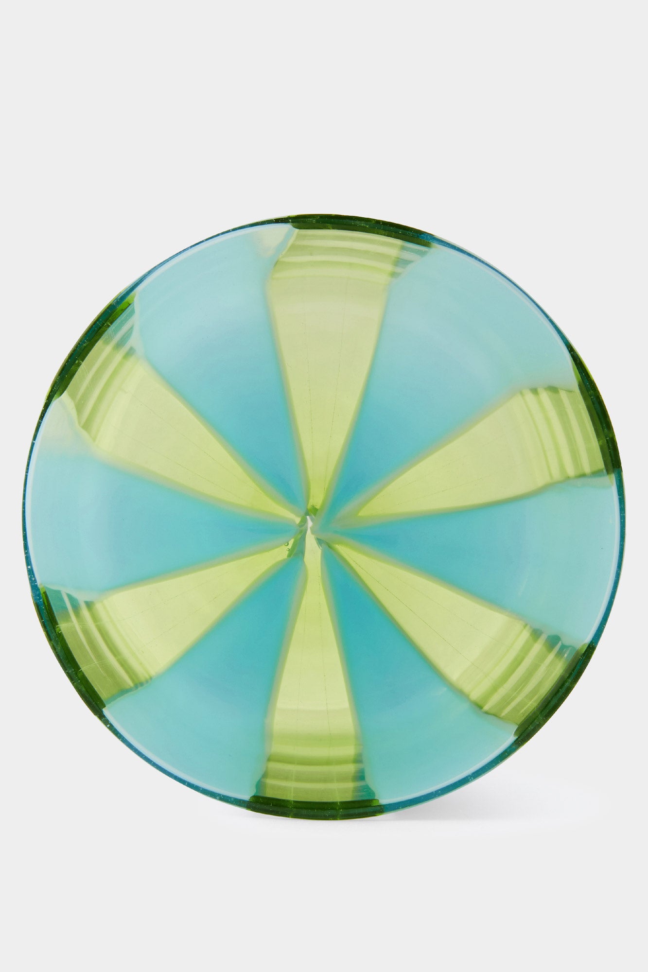 MURANO GLASS / azure & transparent yellow
