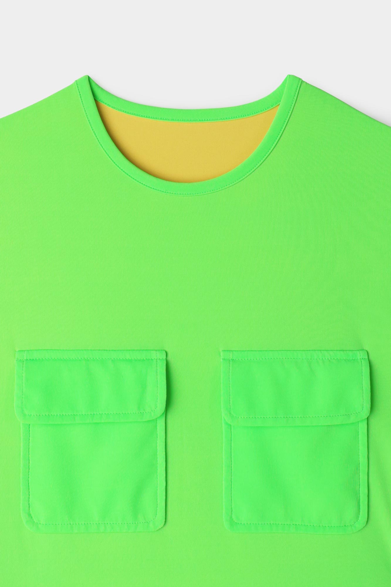 POCKETS DRESS / fluo green