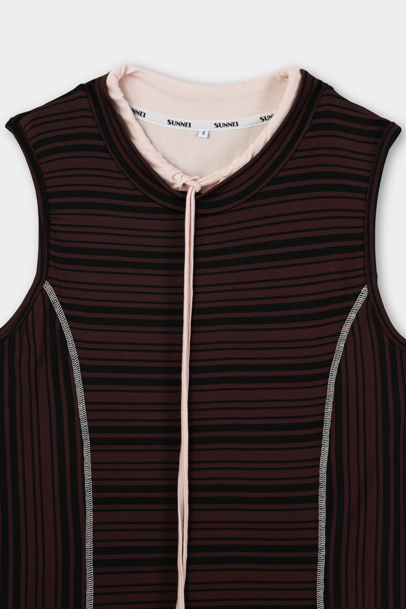 DOPPIO OVERLOCK TANK TOP/ black & brown