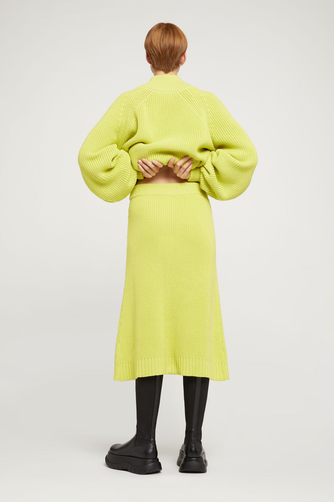ACID GREEN KNIT SKIRT