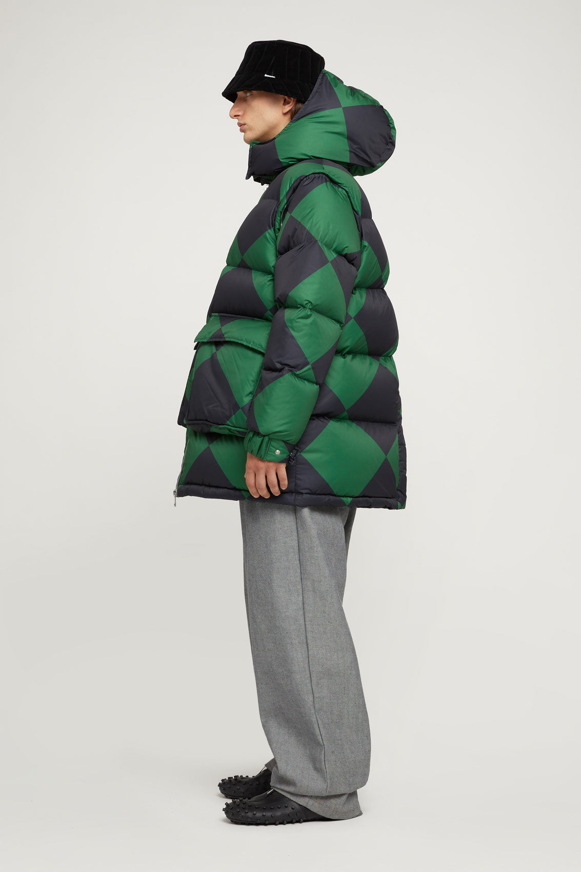 BLUE & GREEN PUFFY JACKET
