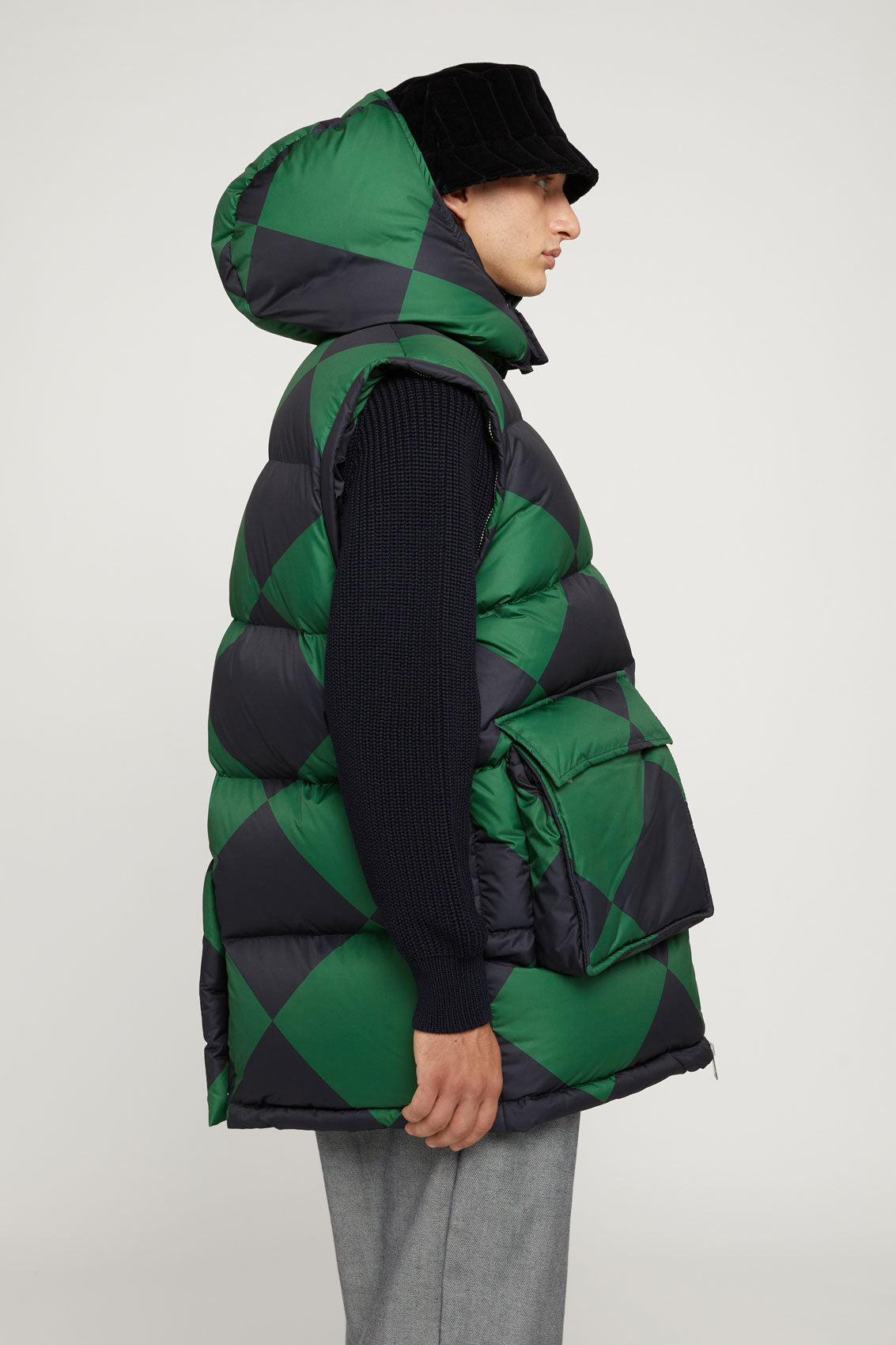 BLUE & GREEN PUFFY JACKET