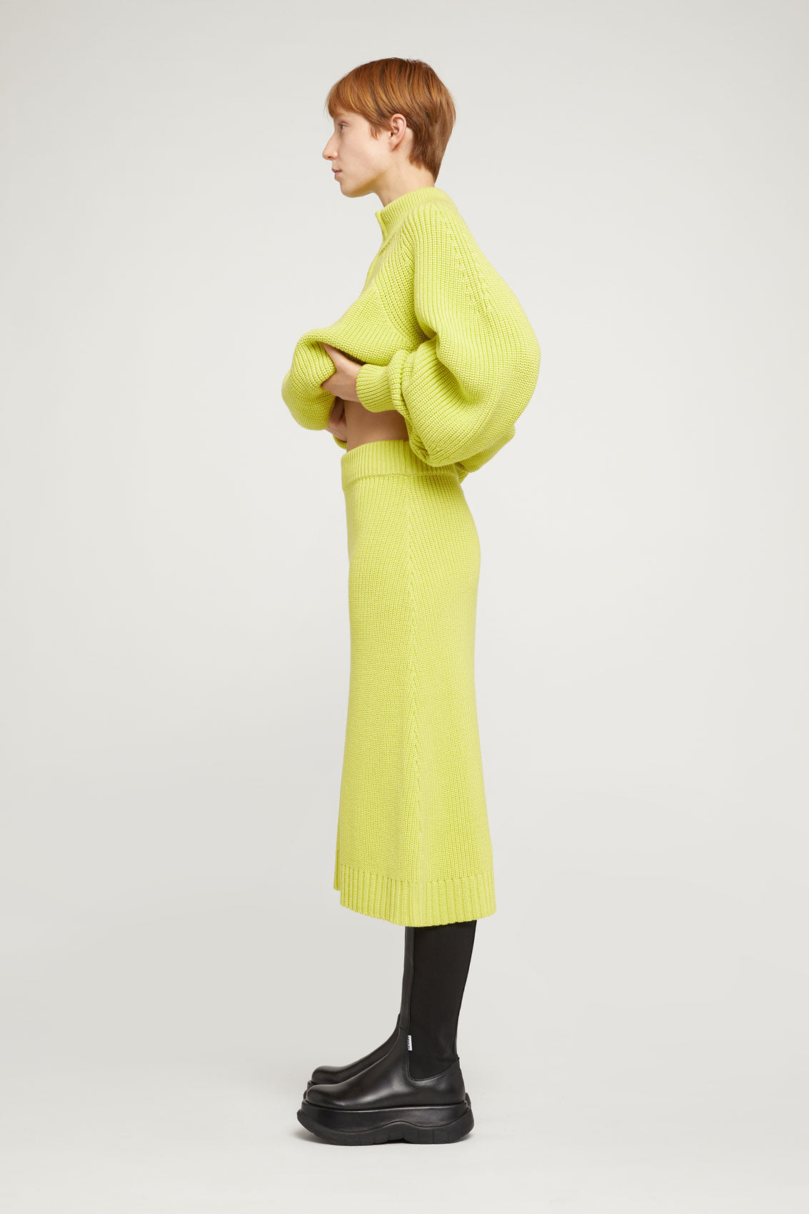 ACID GREEN KNIT SKIRT