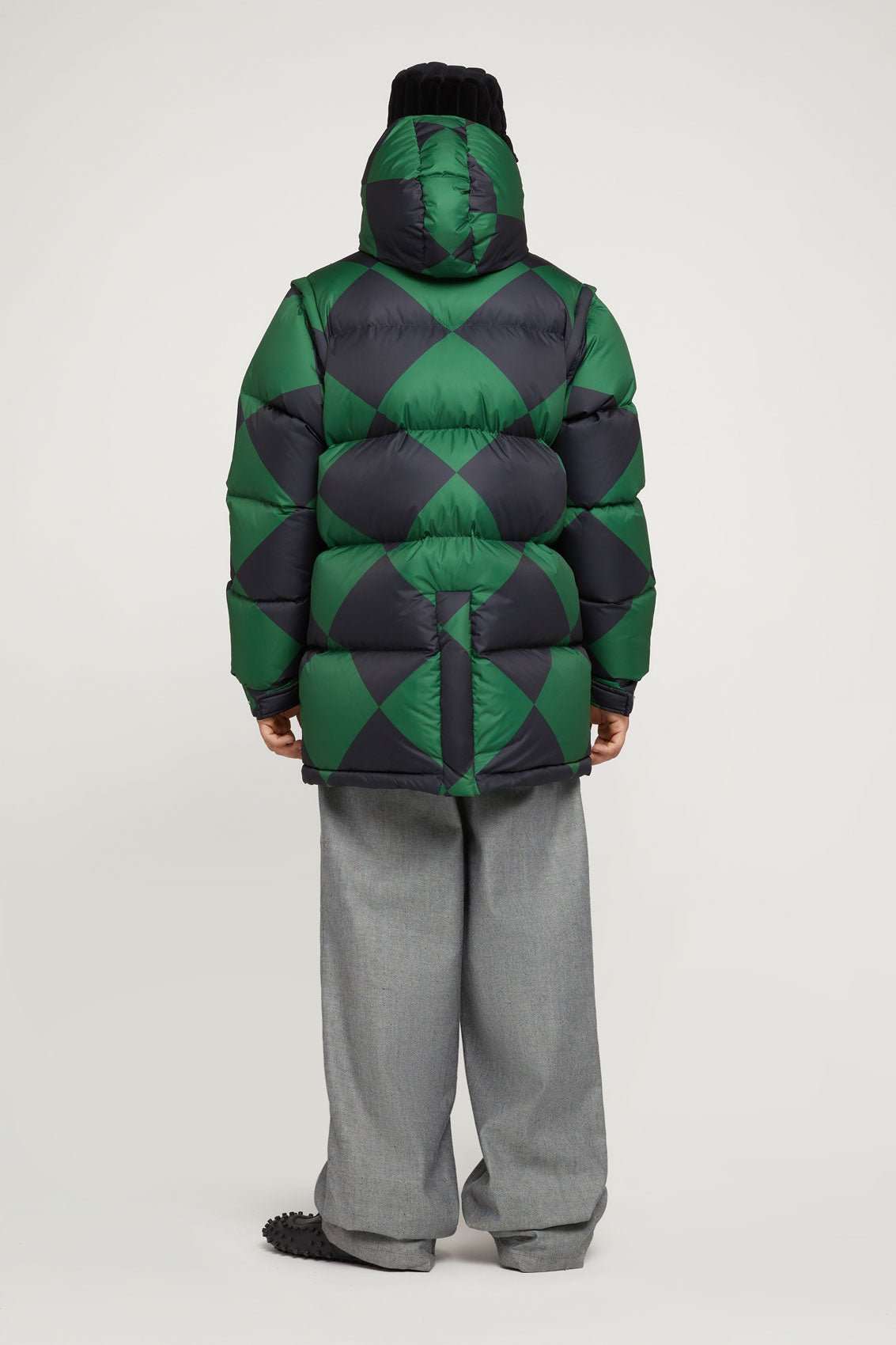 BLUE & GREEN PUFFY JACKET
