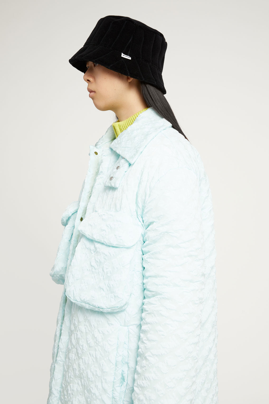 LIGHT BLUE TRENCH COAT