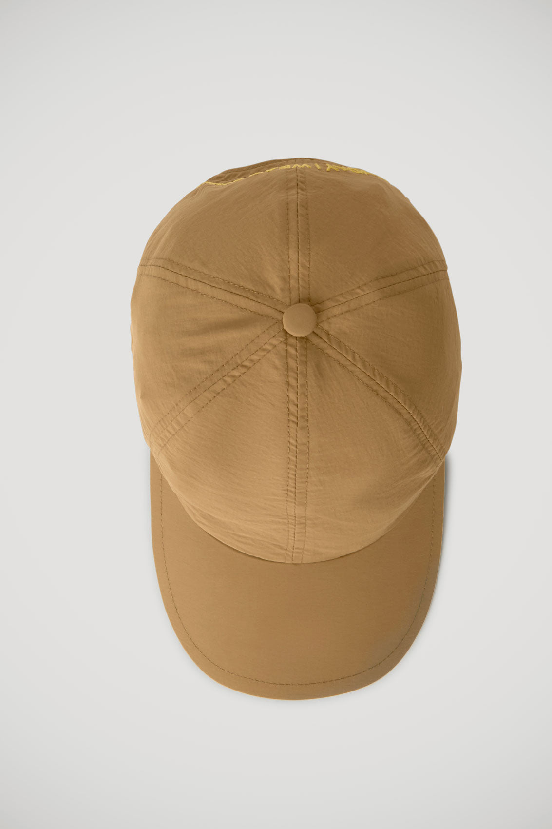 BROWN BASEBALL CAP WITH EMBROIDERY
