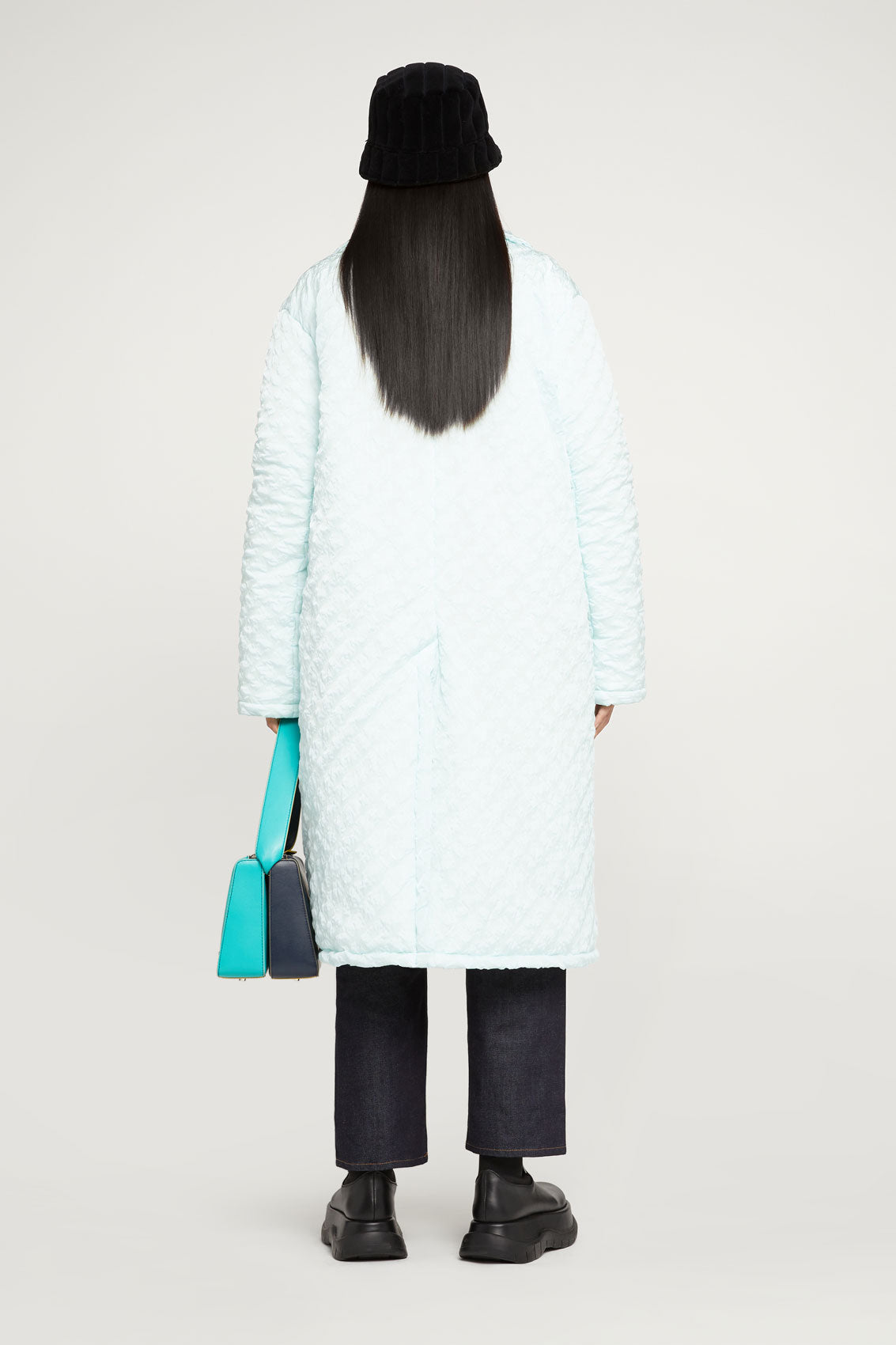 LIGHT BLUE TRENCH COAT