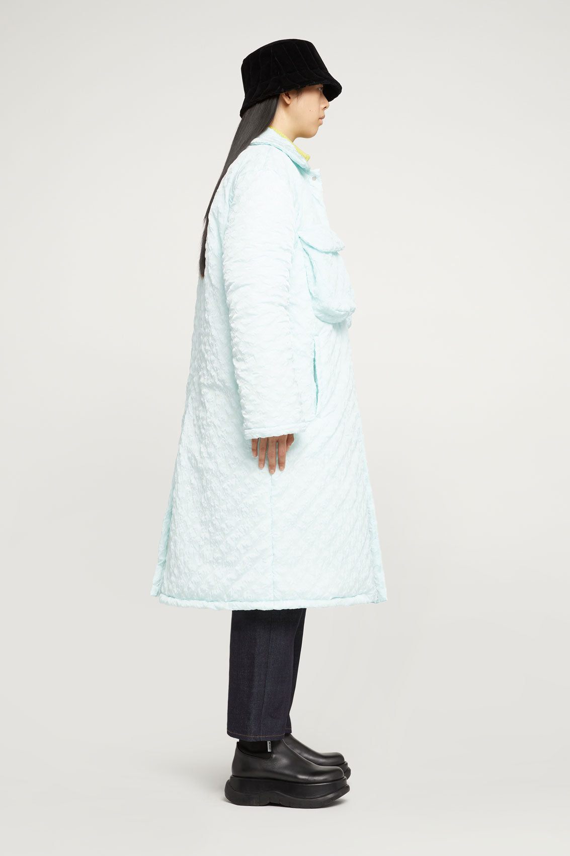 LIGHT BLUE TRENCH COAT