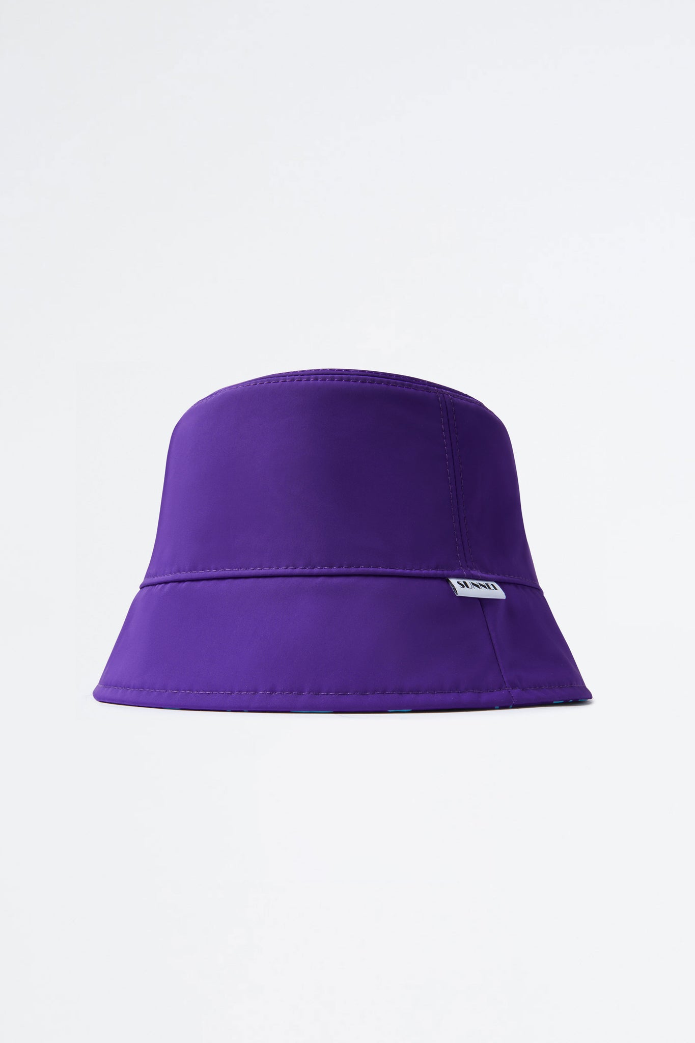 REVERSIBLE AZURE & PURPLE LOGO BUCKET HAT