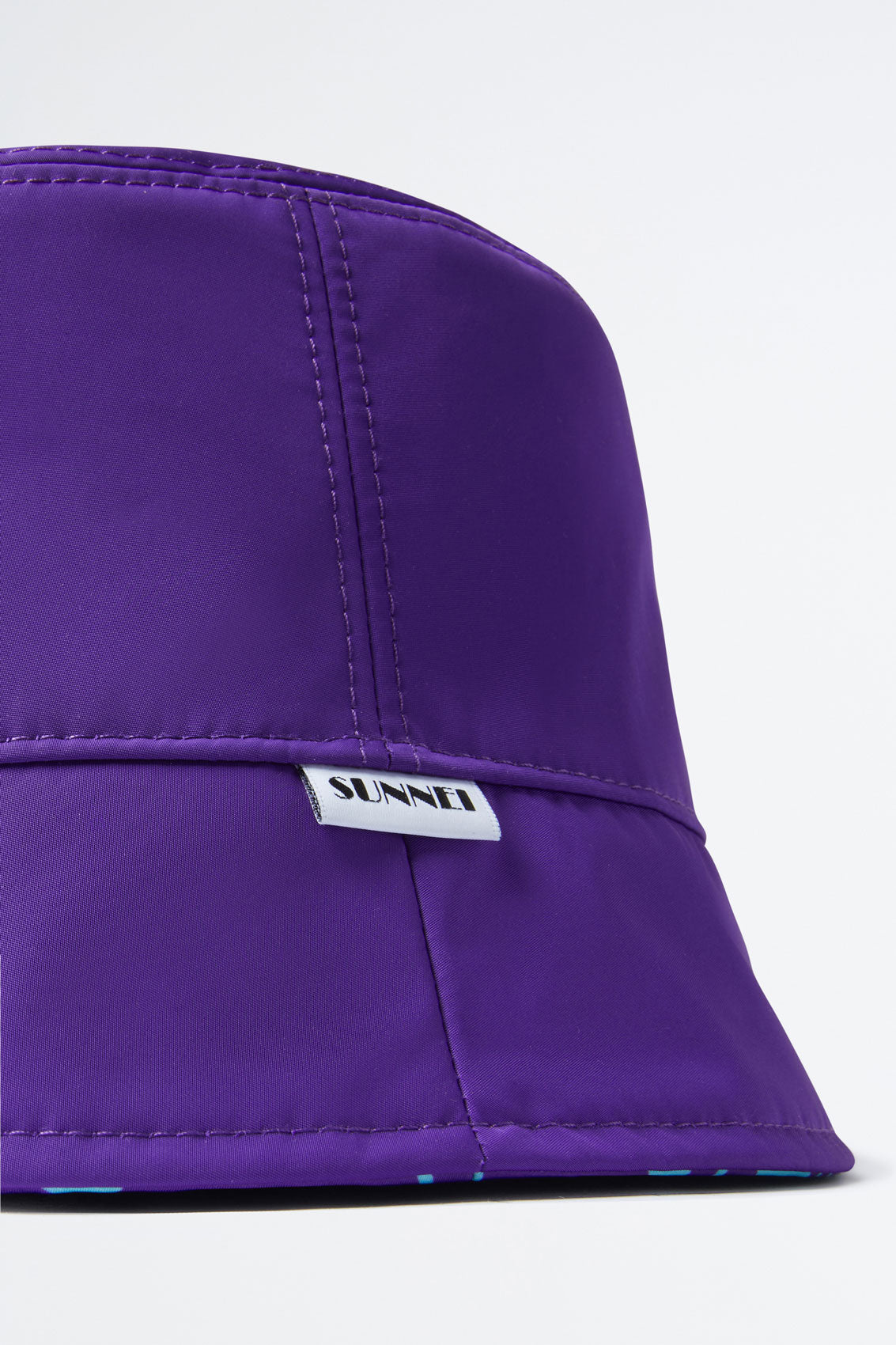 REVERSIBLE AZURE & PURPLE LOGO BUCKET HAT