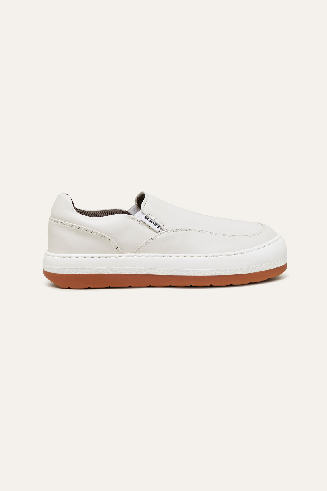 DREAMY SLIP ON SHOES / leather / white