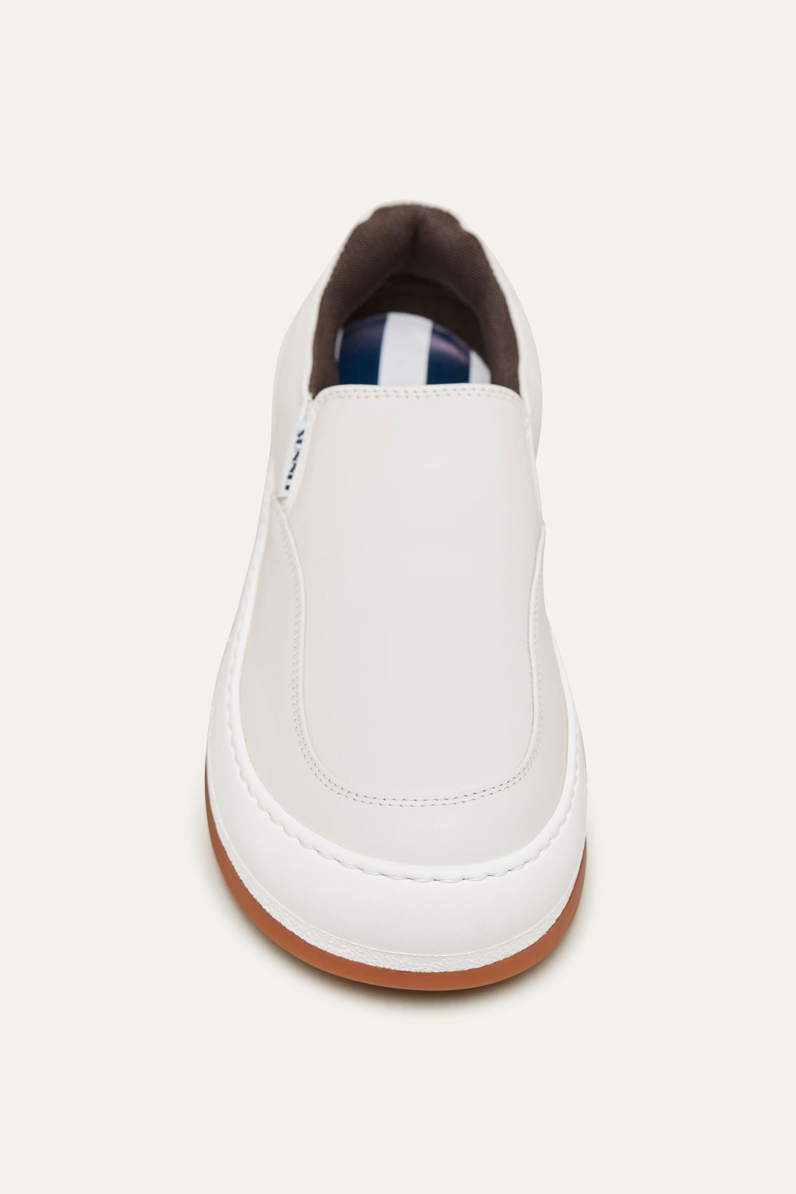 DREAMY SLIP ON SHOES / leather / white